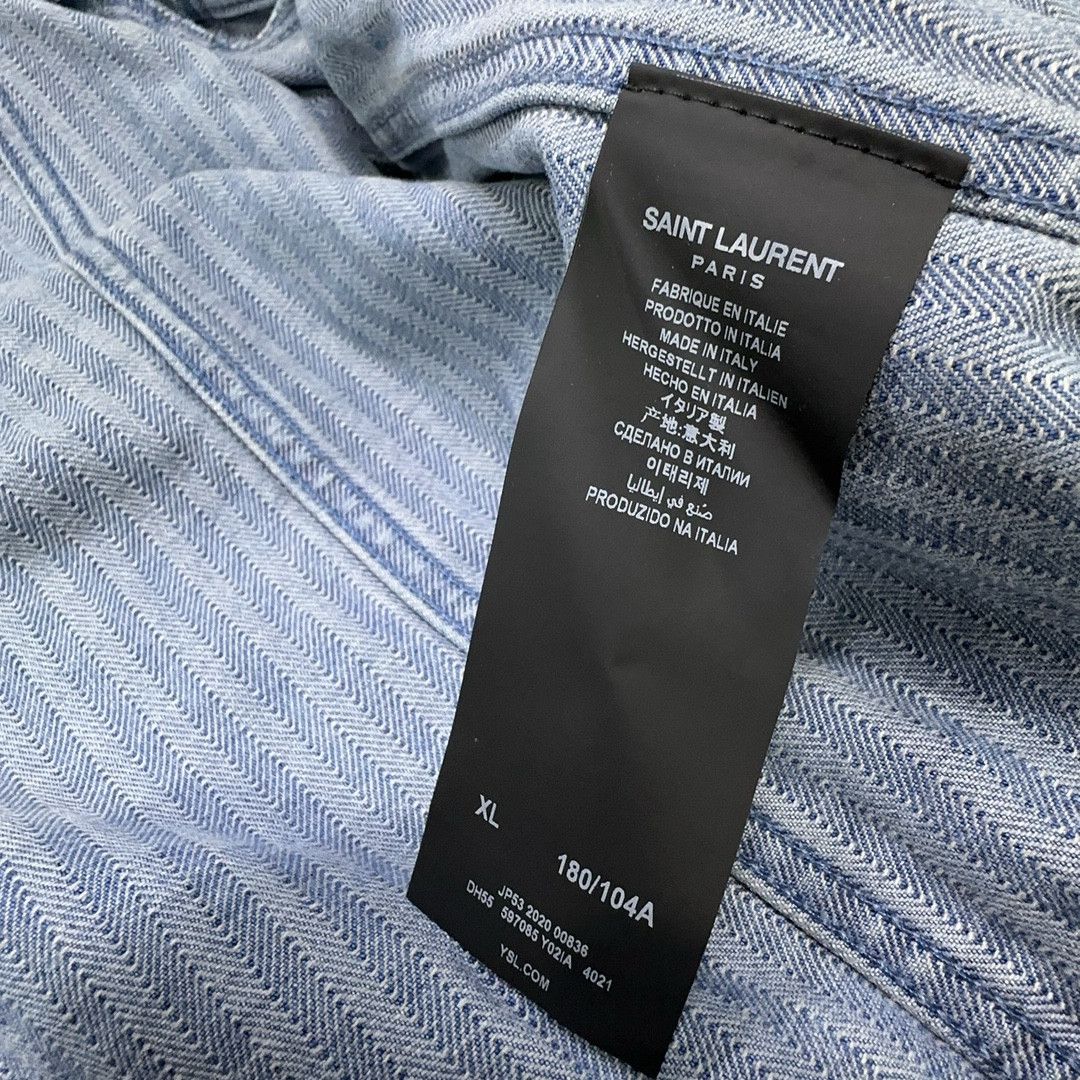 Saint Laurent Paris Saint Laurent Gradient Denim Jacket XL Size US XL / EU 56 / 4 - 5 Thumbnail