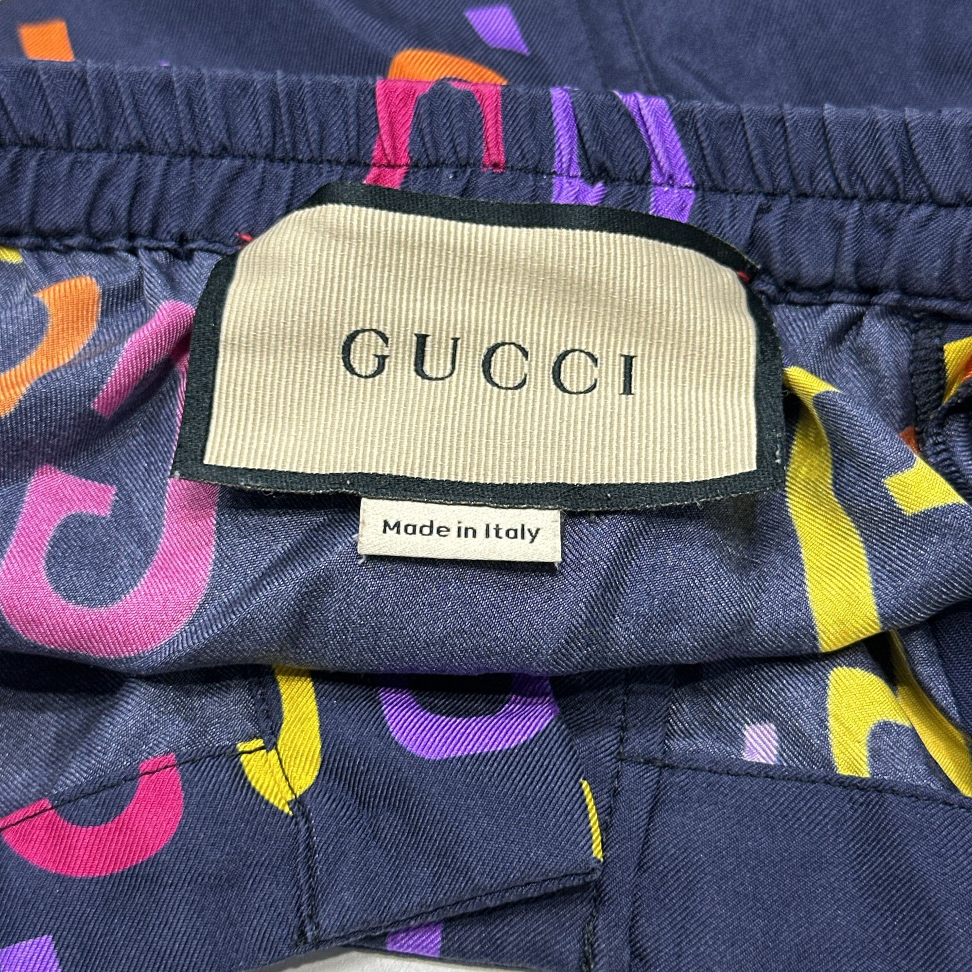 Gucci Gucci Multi-Color Logo Silk Shorts 30 Size US 30 / EU 46 - 4 Thumbnail