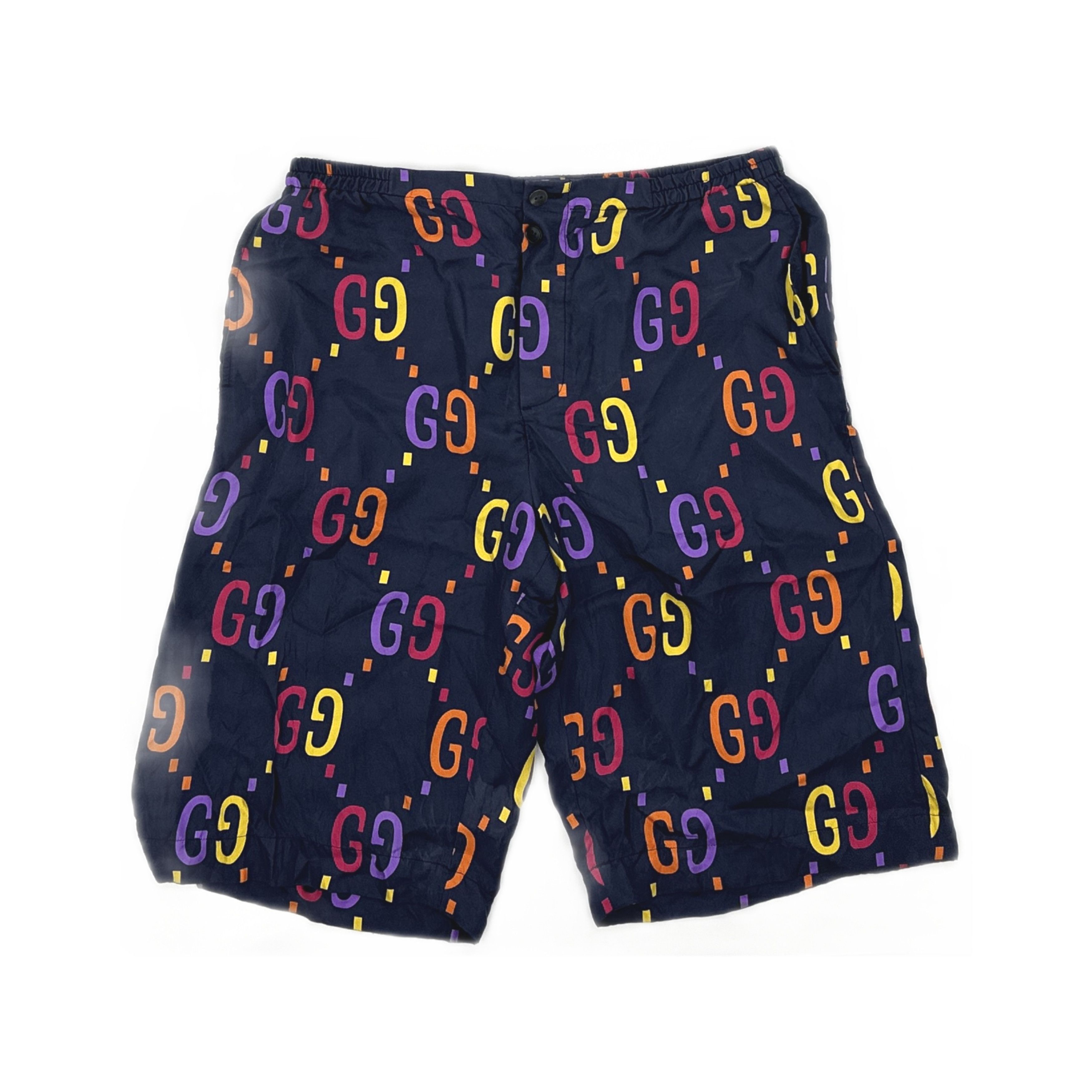 Gucci Gucci Multi-Color Logo Silk Shorts 30 Size US 30 / EU 46 - 2 Thumbnail