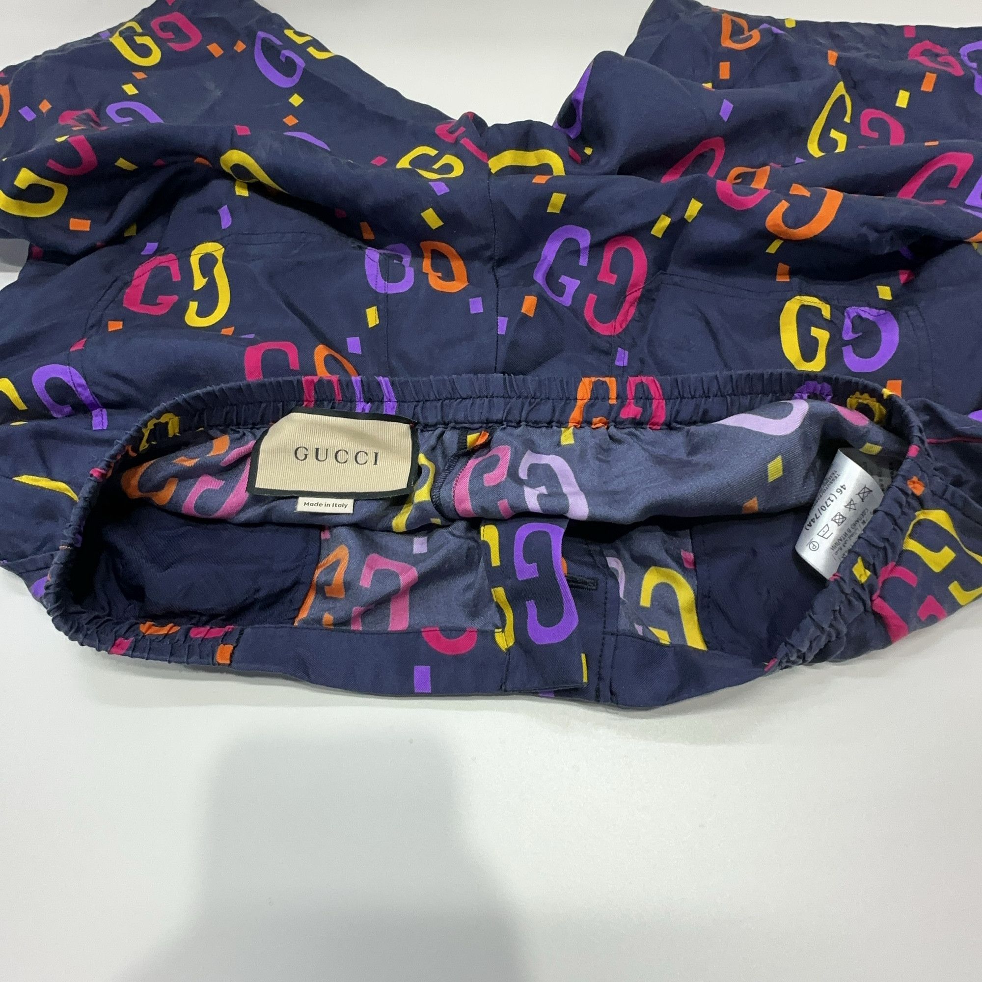 Gucci Gucci Multi-Color Logo Silk Shorts 30 Size US 30 / EU 46 - 7 Thumbnail