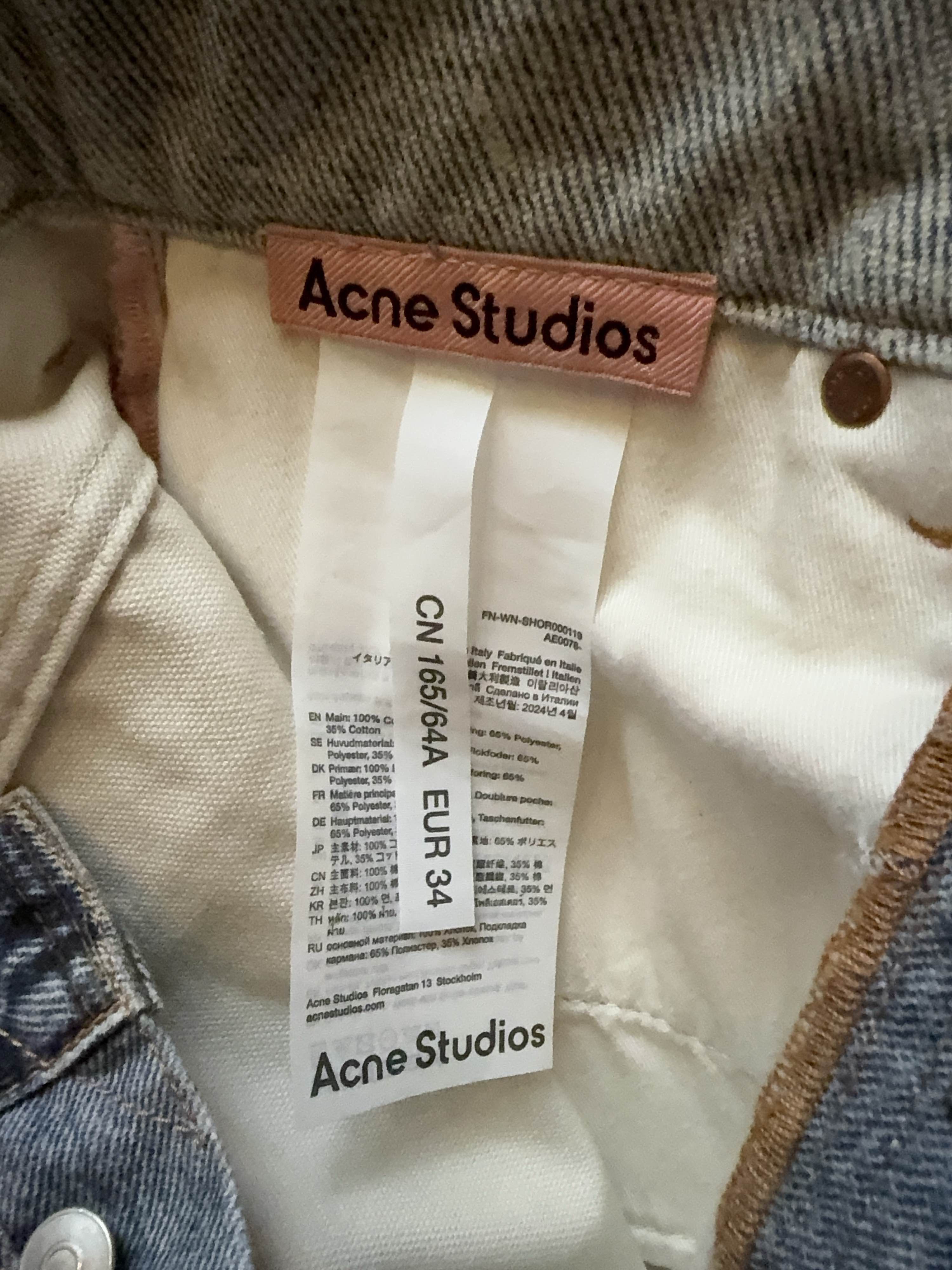 Acne Studios Acne Studios Trompe L'oeil Print Denim Shorts EUR 34 Size 25" / US 0 / IT 36 - 5 Thumbnail