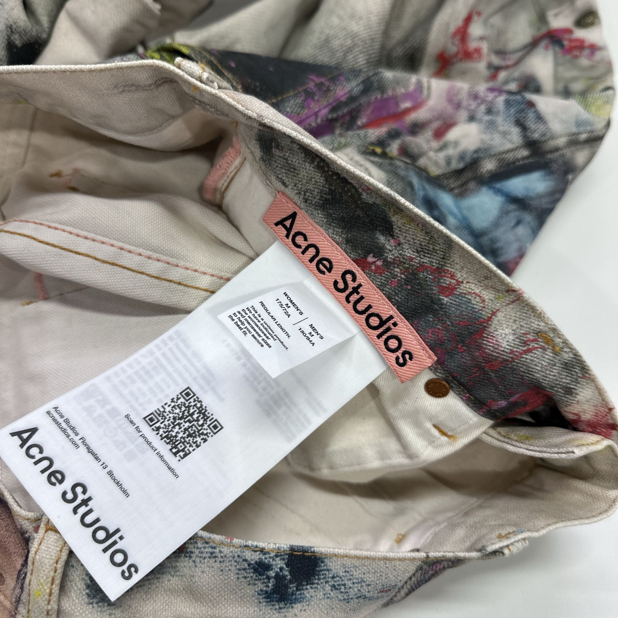 Acne Studios Acne Studios Painted Distressed 1981 Jeans 32 Size US 32 / EU 48 - 4 Thumbnail