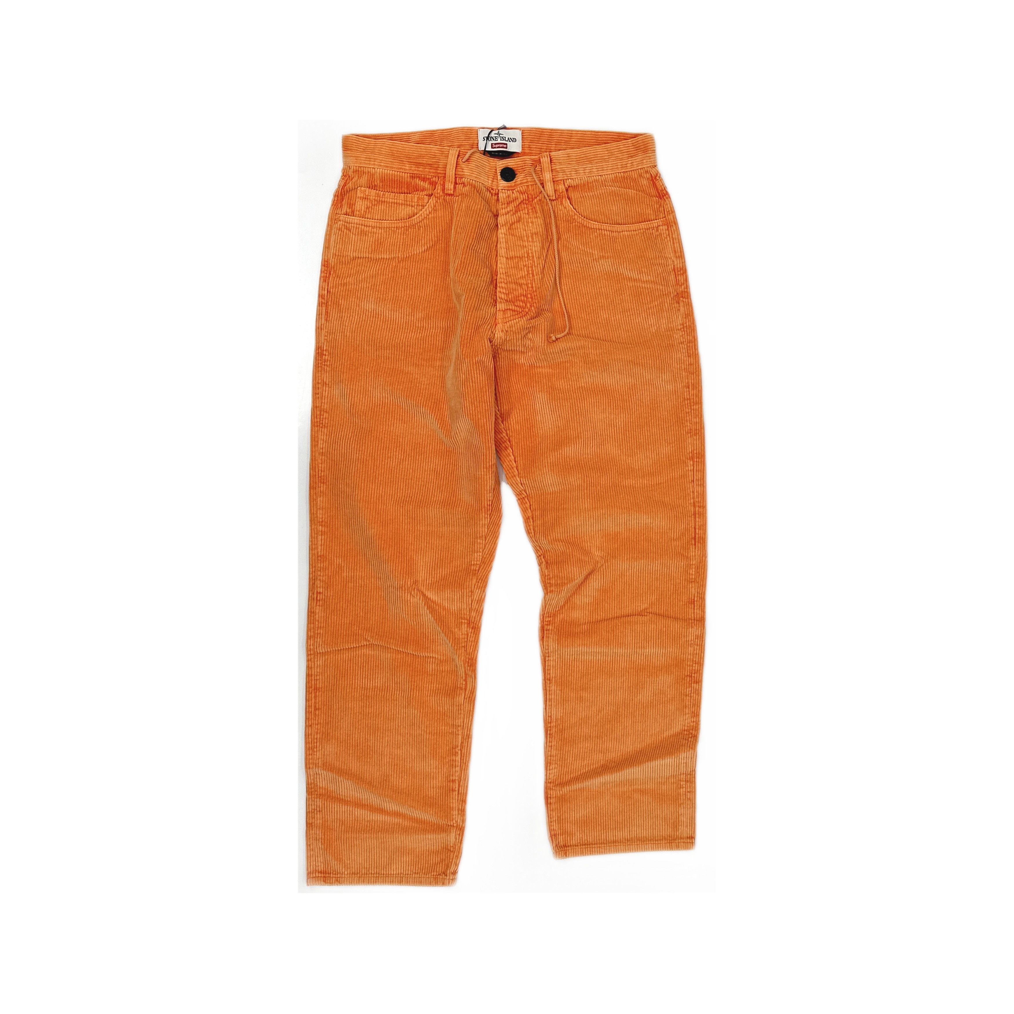 Stone Island × Supreme Supreme x Stone Island Orange Corduroy Pants Size 32 Size US 32 / EU 48 - 2 Thumbnail