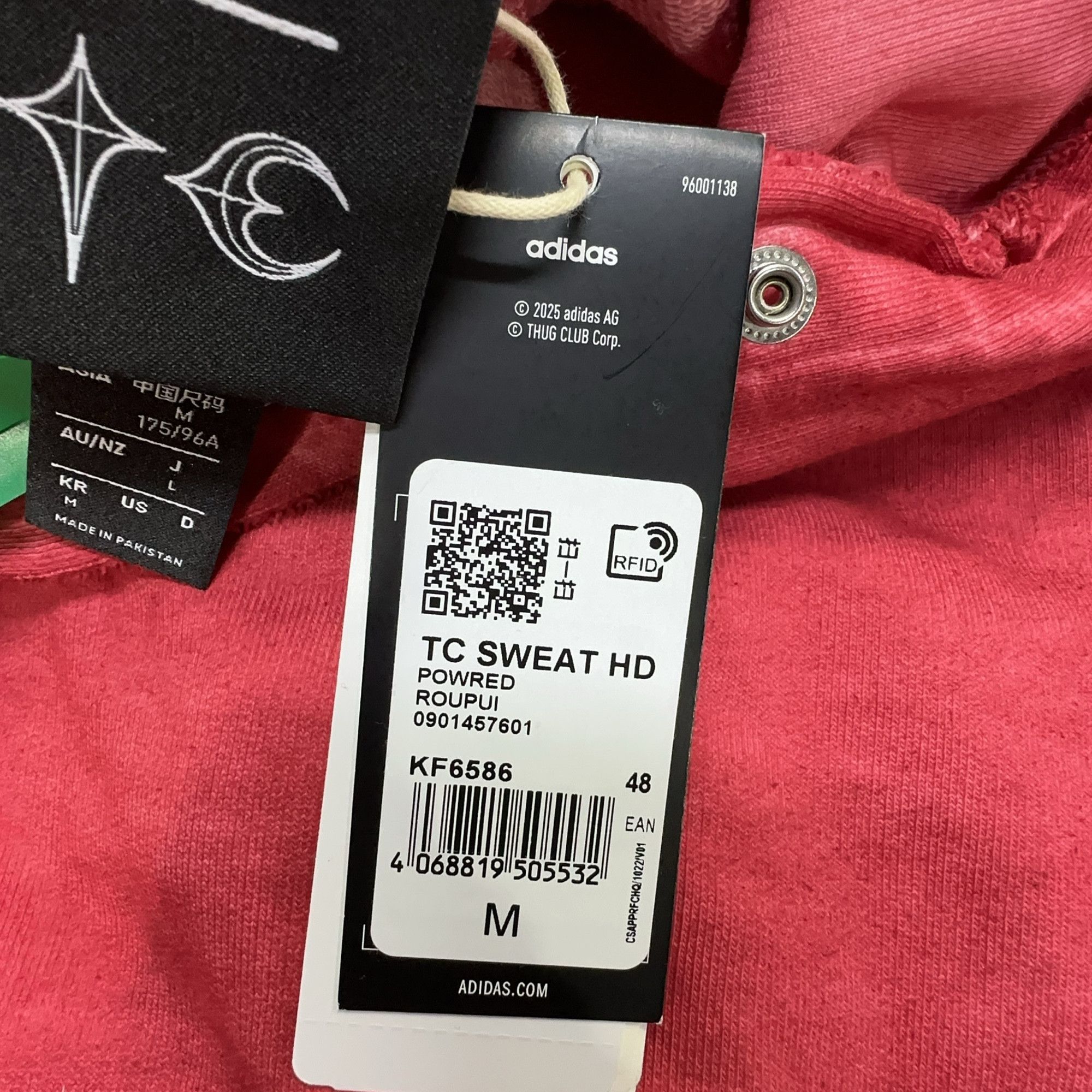 Adidas adidas x Thug Club Washed Red Sweat Hoodie US M Size US M / EU 48-50 / 2 - 6 Thumbnail