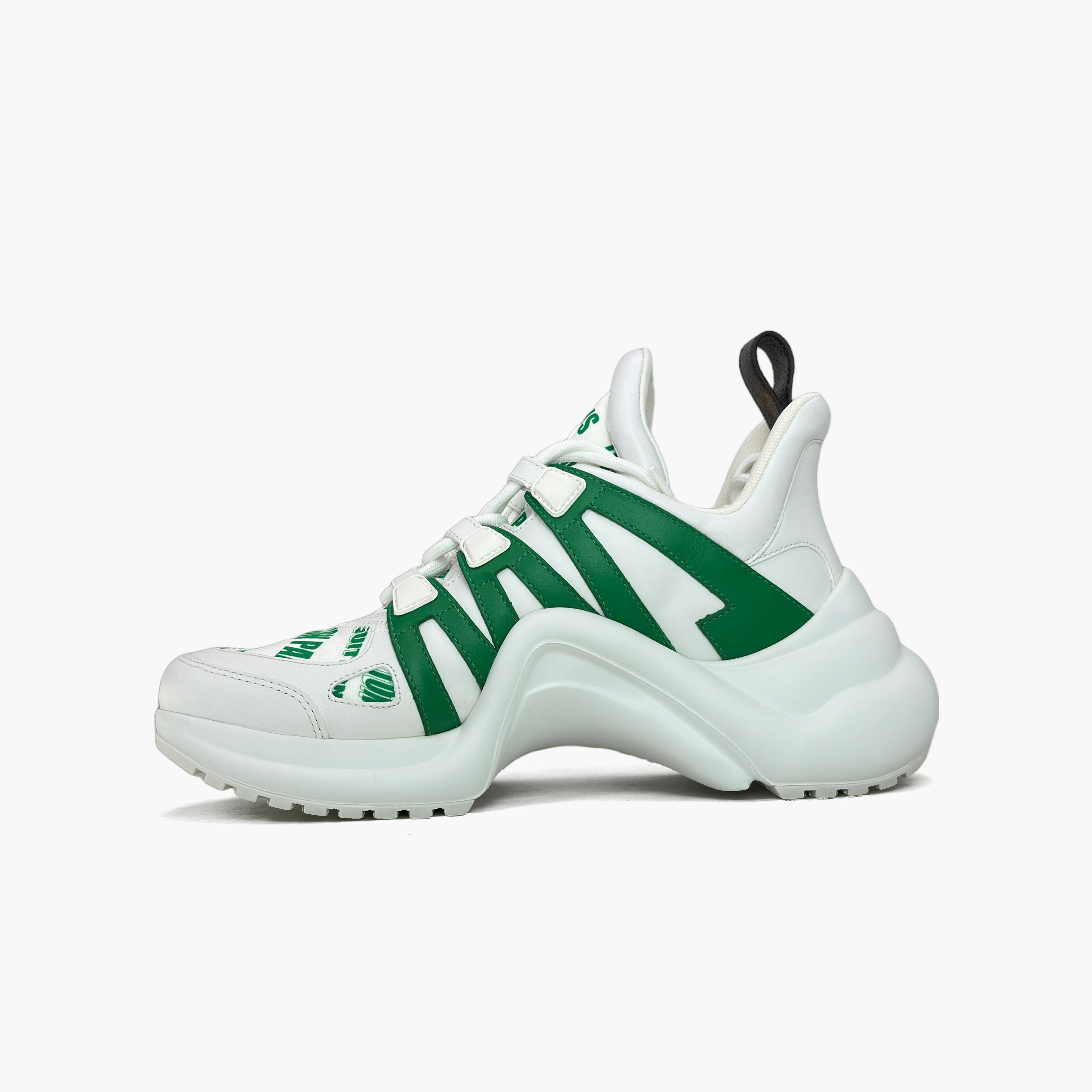 Louis Vuitton Louis Vuitton White Green Archlight Sneakers 37 Size US 7 / IT 37 - 4 Thumbnail