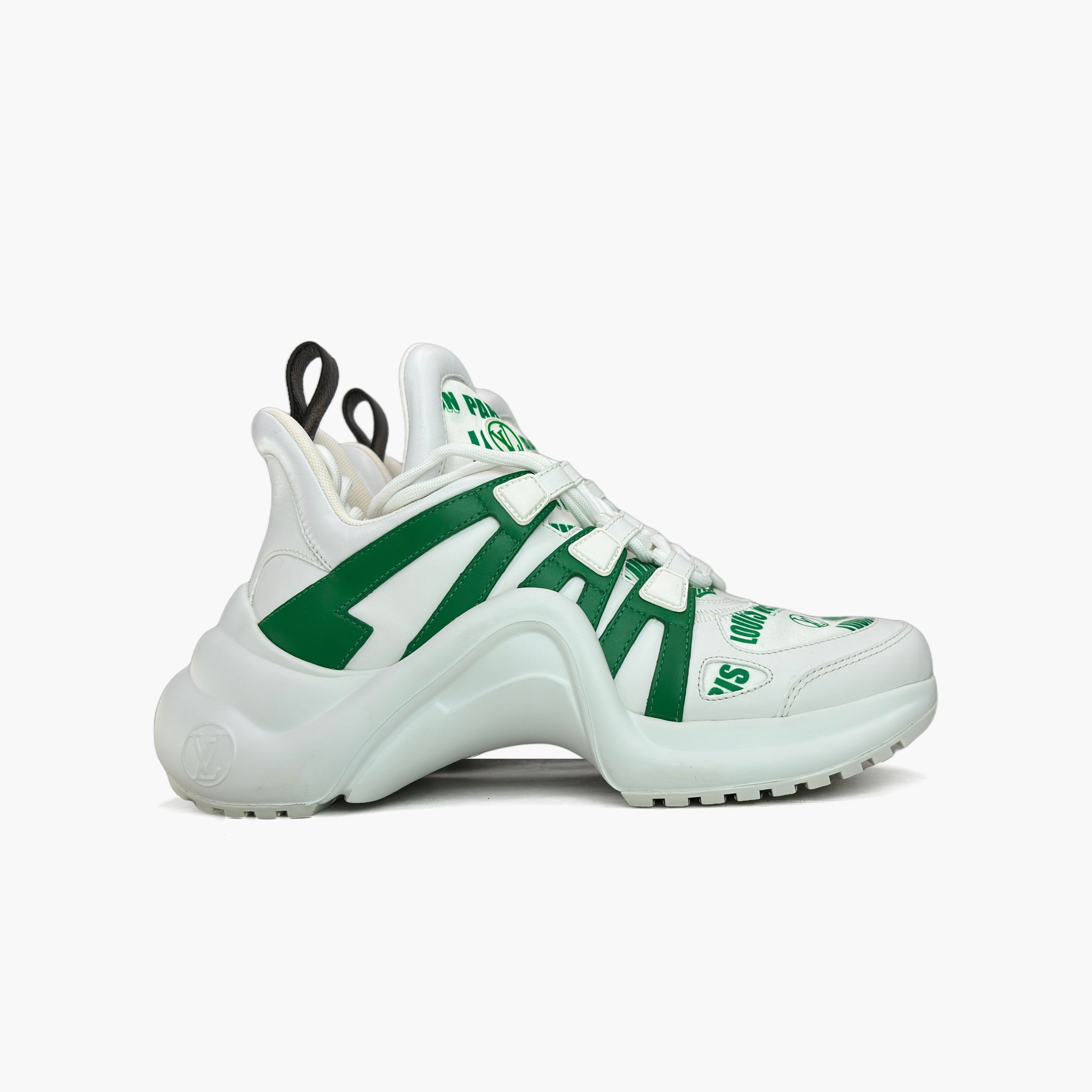 Louis Vuitton Louis Vuitton White Green Archlight Sneakers 37 Size US 7 / IT 37 - 5 Thumbnail