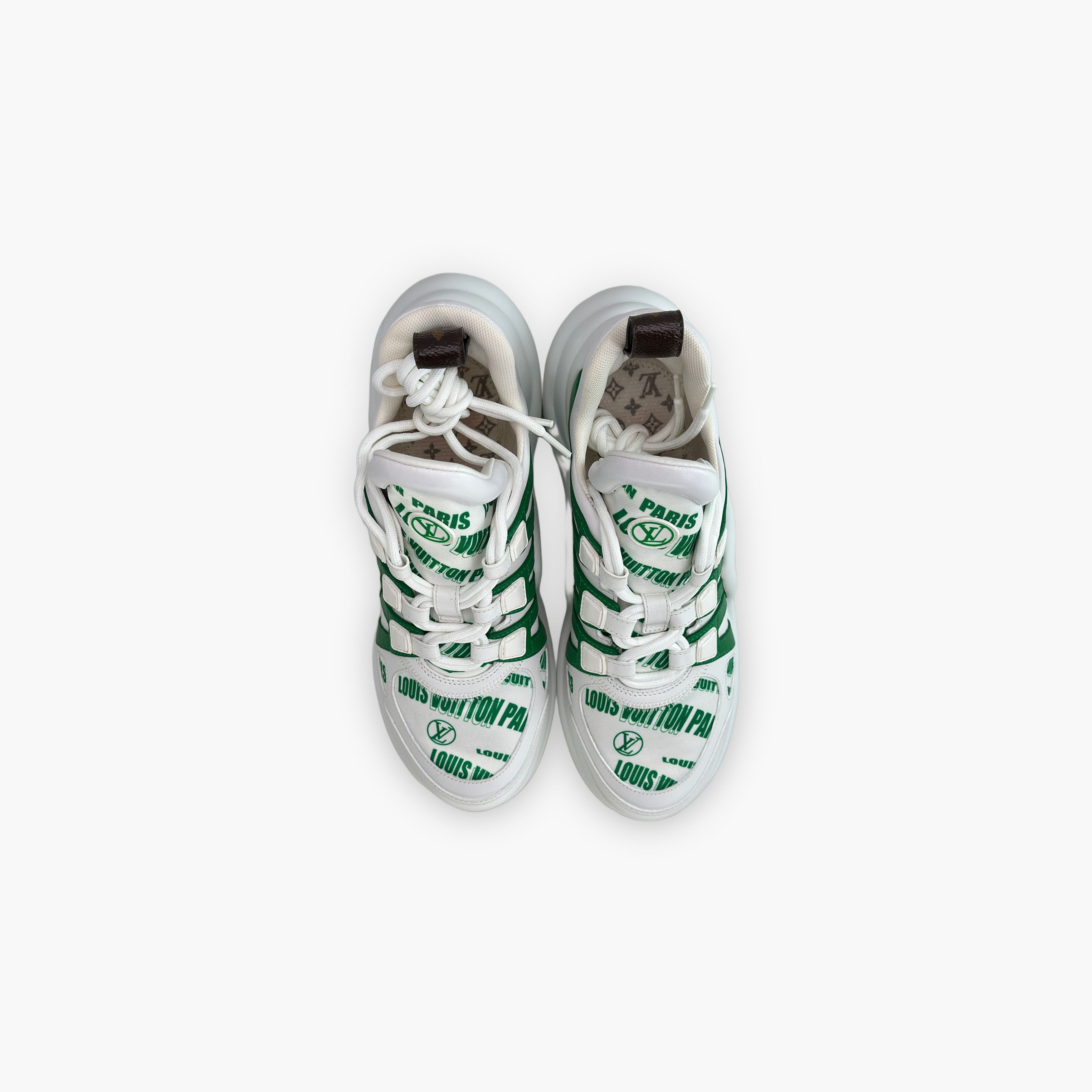 Louis Vuitton Louis Vuitton White Green Archlight Sneakers 37 Size US 7 / IT 37 - 10 Thumbnail