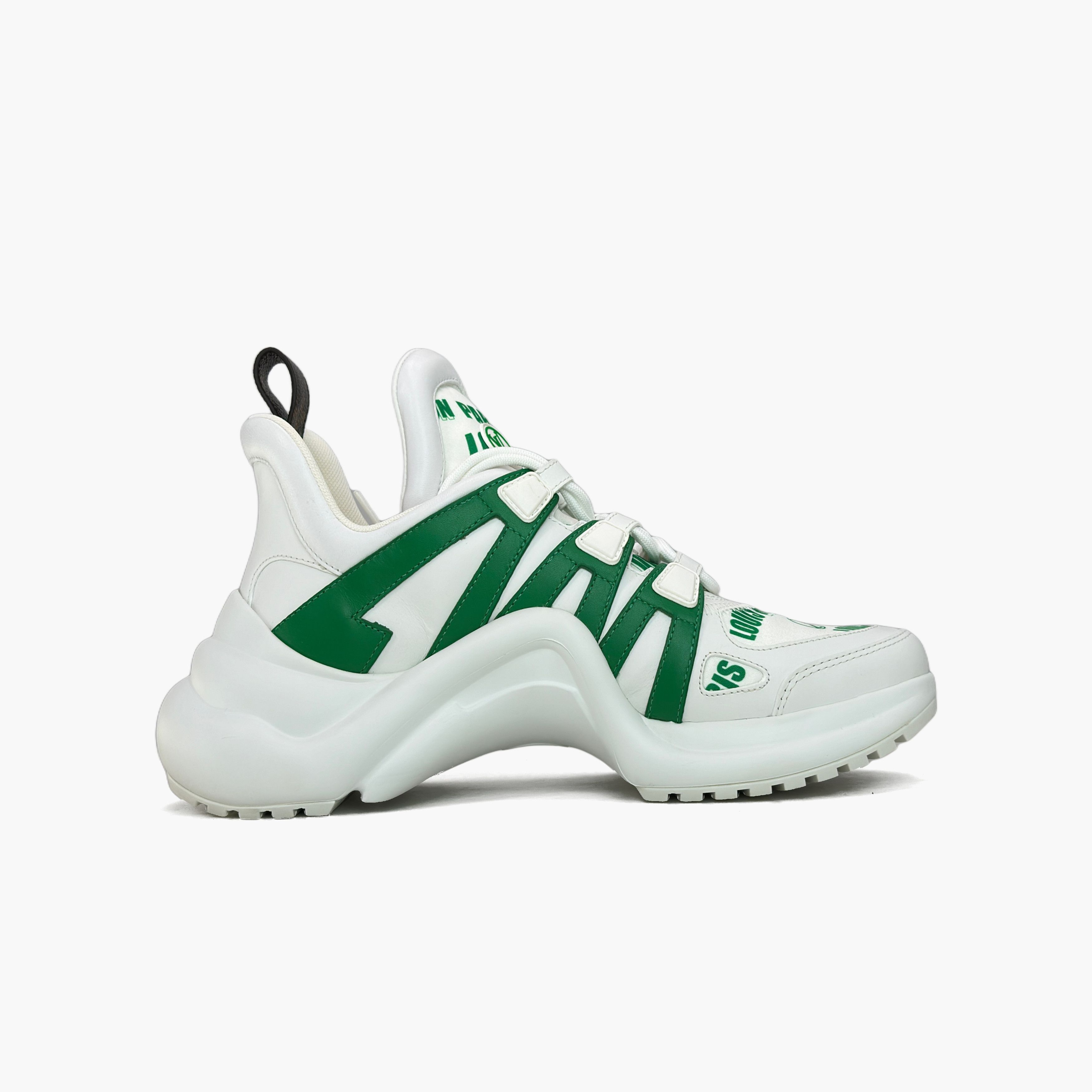 Louis Vuitton Louis Vuitton White Green Archlight Sneakers 37 Size US 7 / IT 37 - 3 Thumbnail