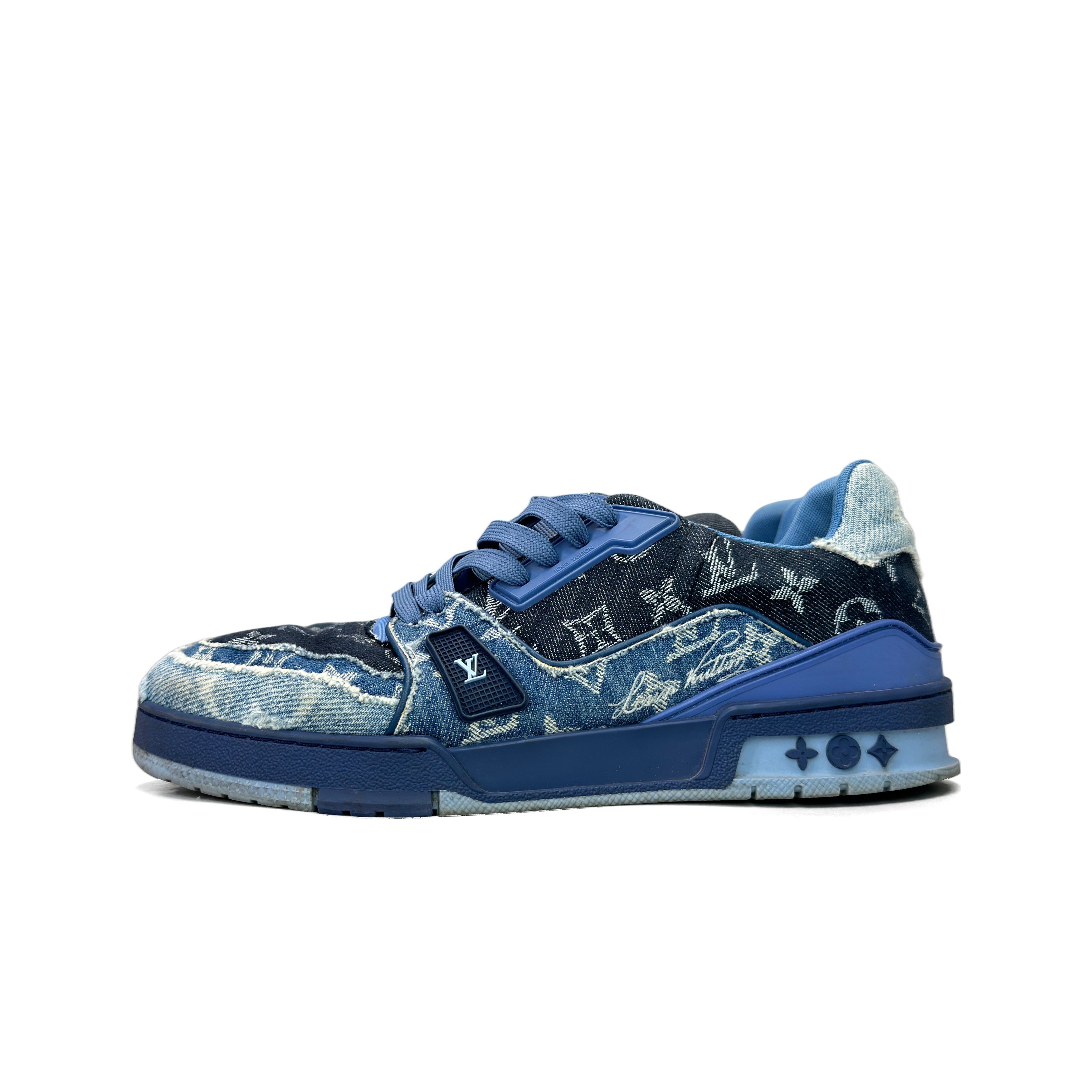 Louis Vuitton Louis Vuitton Monogram Denim Trainer Sneakers 9.5 Size US 9.5 / EU 42-43 - 2 Thumbnail