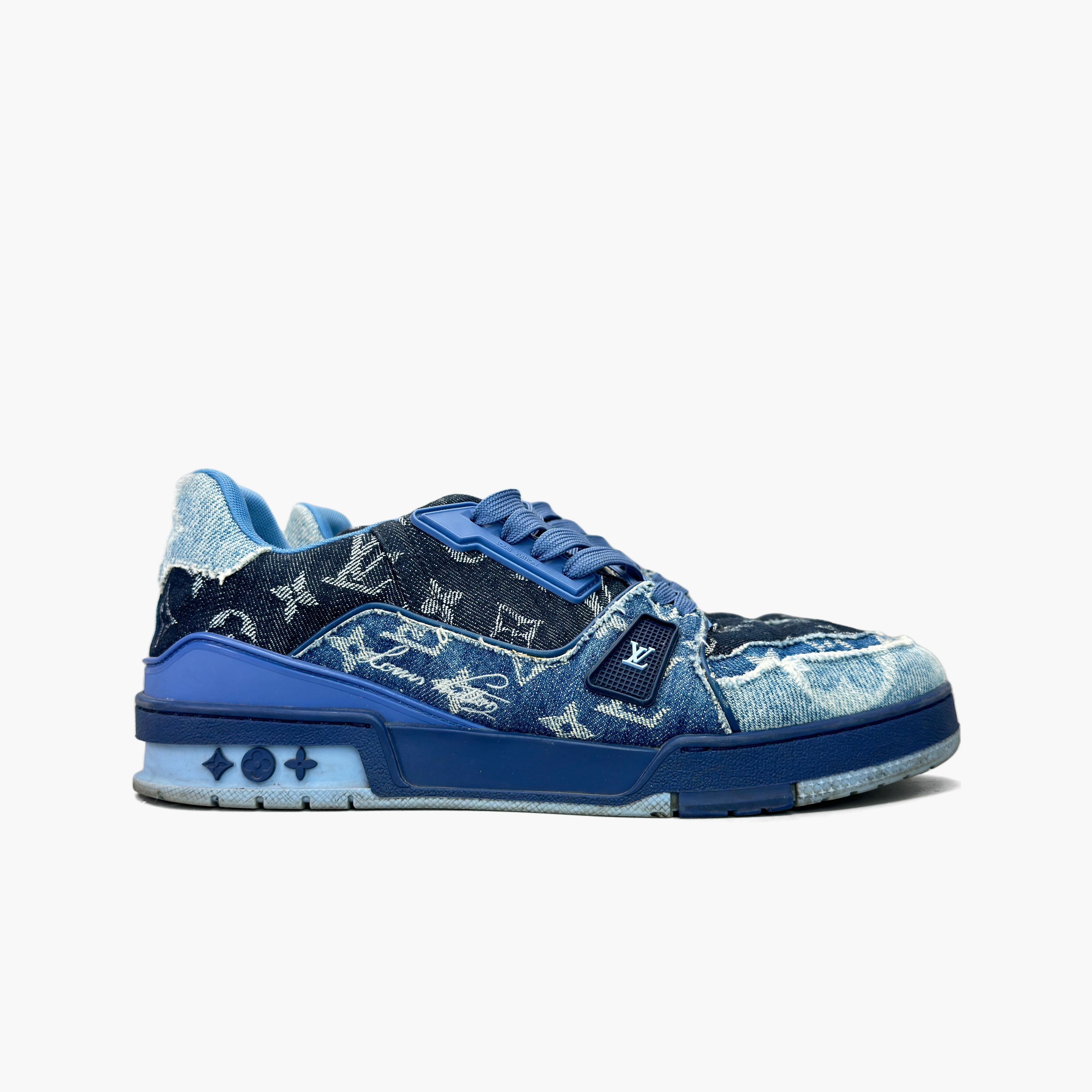 Louis Vuitton Louis Vuitton Monogram Denim Trainer Sneakers 9.5 Size US 9.5 / EU 42-43 - 5 Thumbnail
