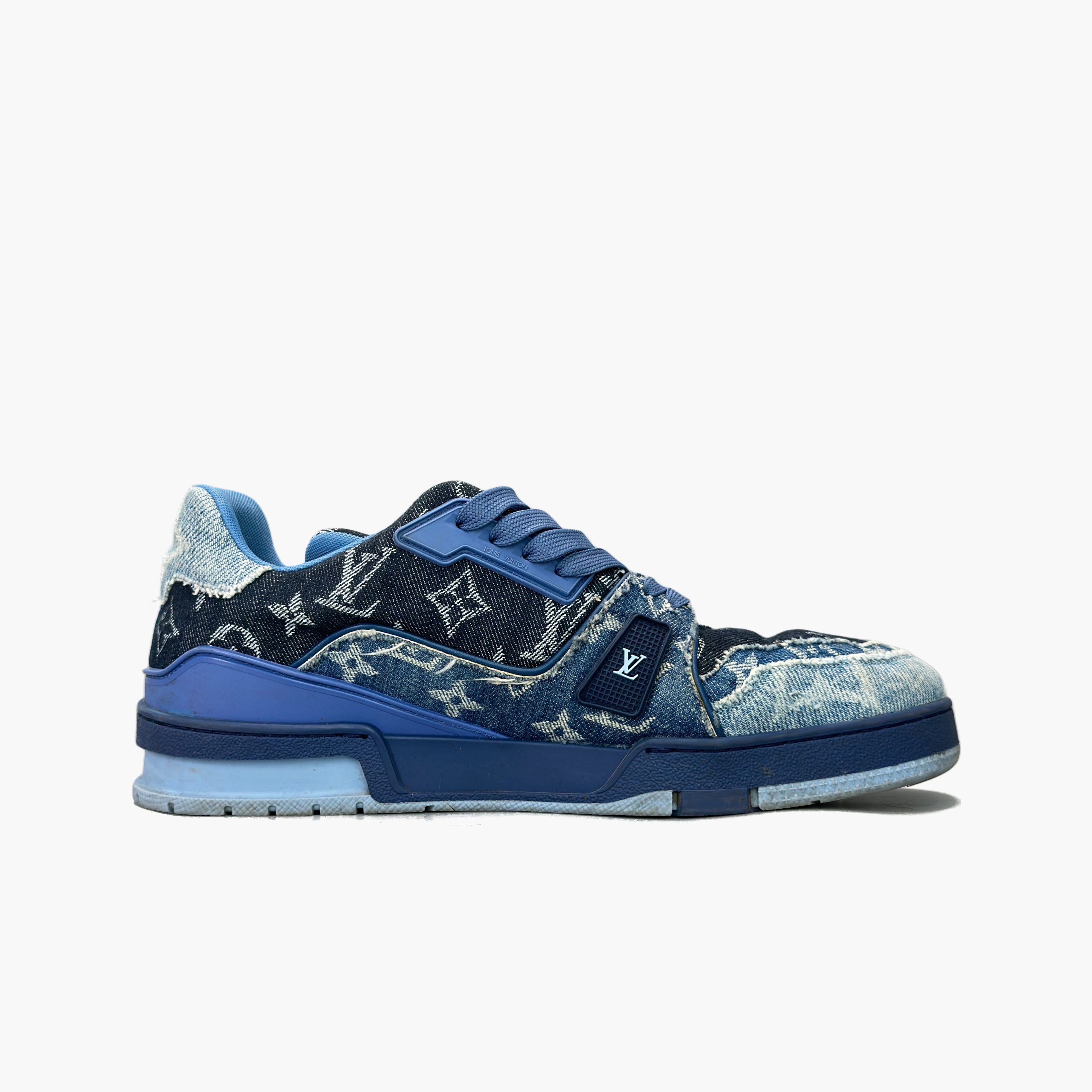 Louis Vuitton Louis Vuitton Monogram Denim Trainer Sneakers 9.5 Size US 9.5 / EU 42-43 - 3 Thumbnail