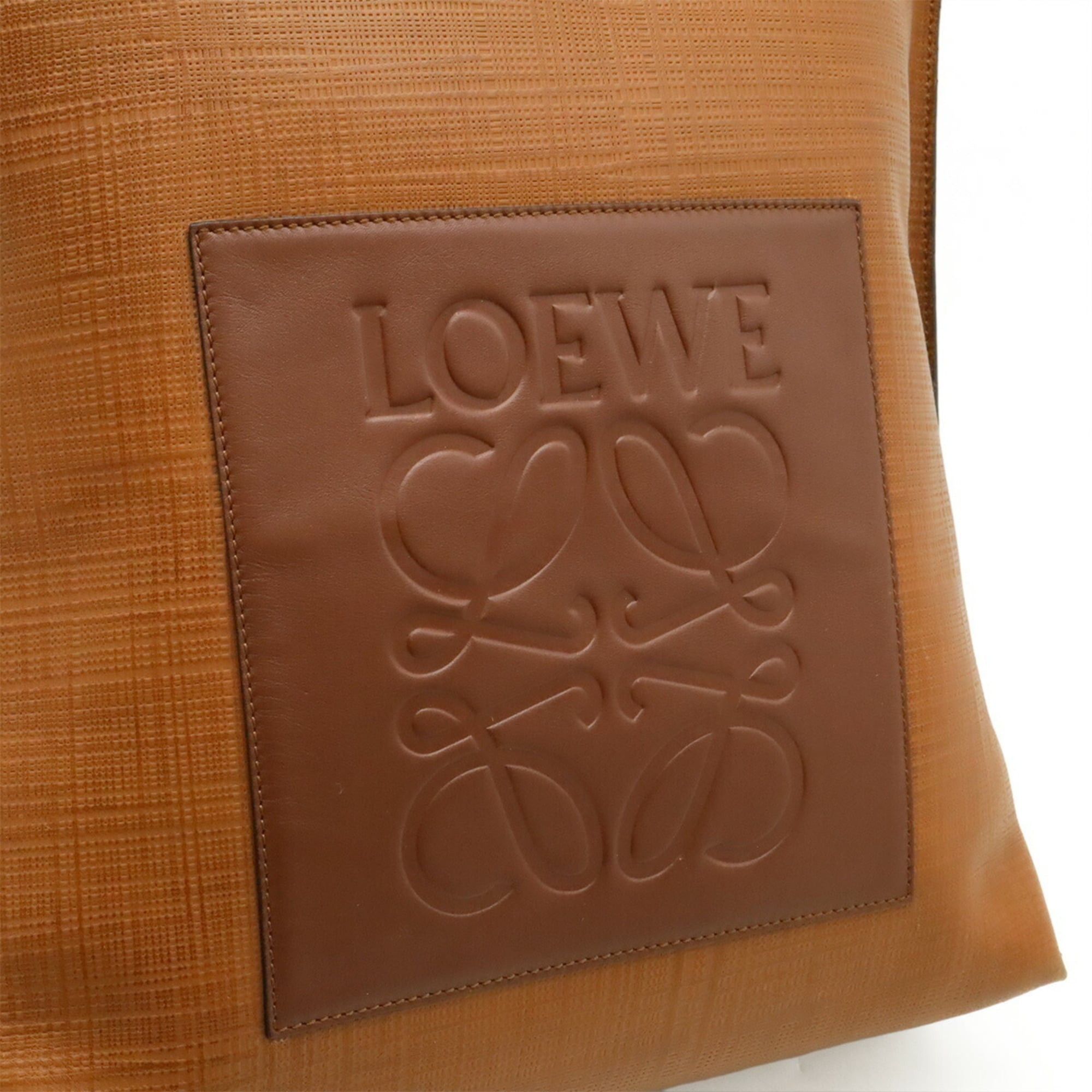 Loewe LOEWE Linen Anagram Shopper Tote Bag Shoulder Leather Brown 330.17.K01 Size ONE SIZE - 10 Thumbnail