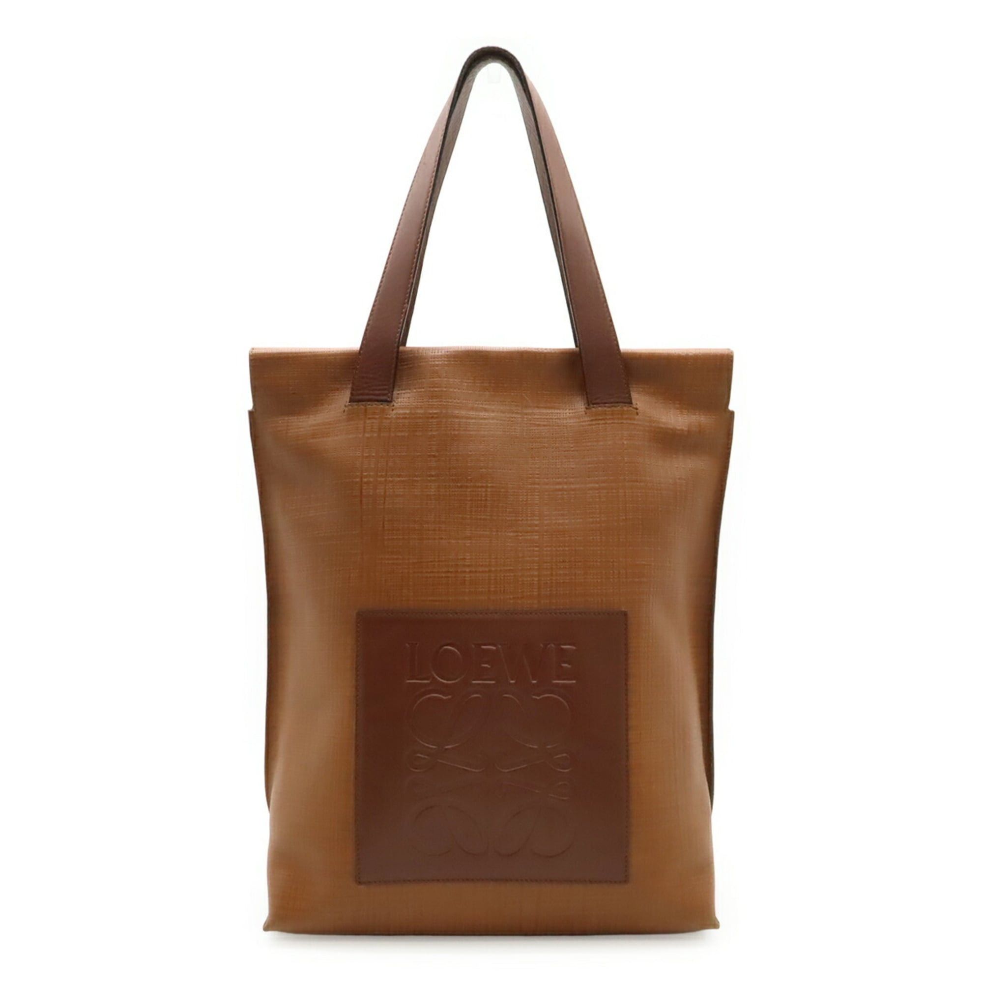 Loewe LOEWE Linen Anagram Shopper Tote Bag Shoulder Leather Brown 330.17.K01 Size ONE SIZE - 2 Thumbnail