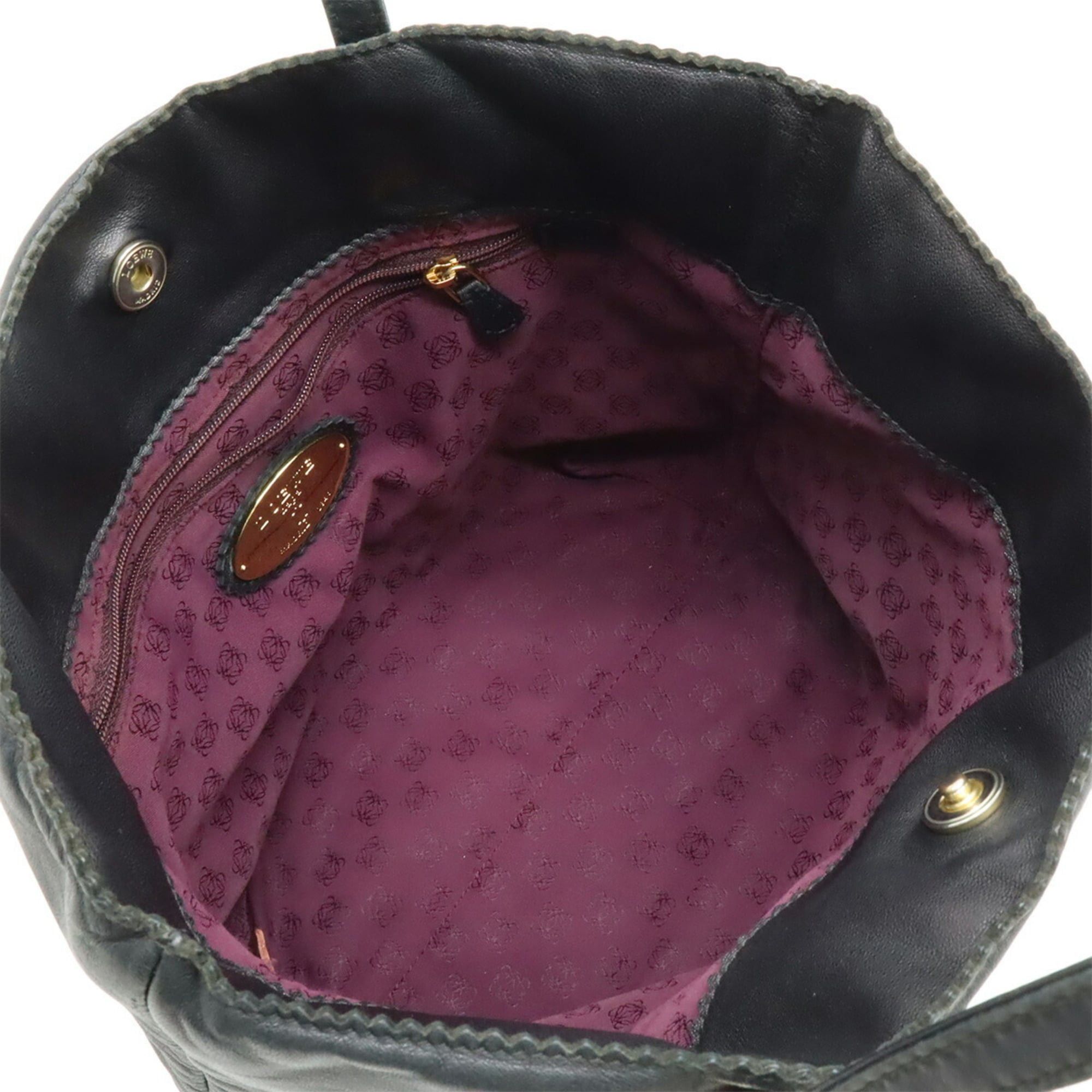 Loewe LOEWE Anagram Tassel Handbag Tote Bag, Nappa Leather, Black Size ONE SIZE - 6 Thumbnail