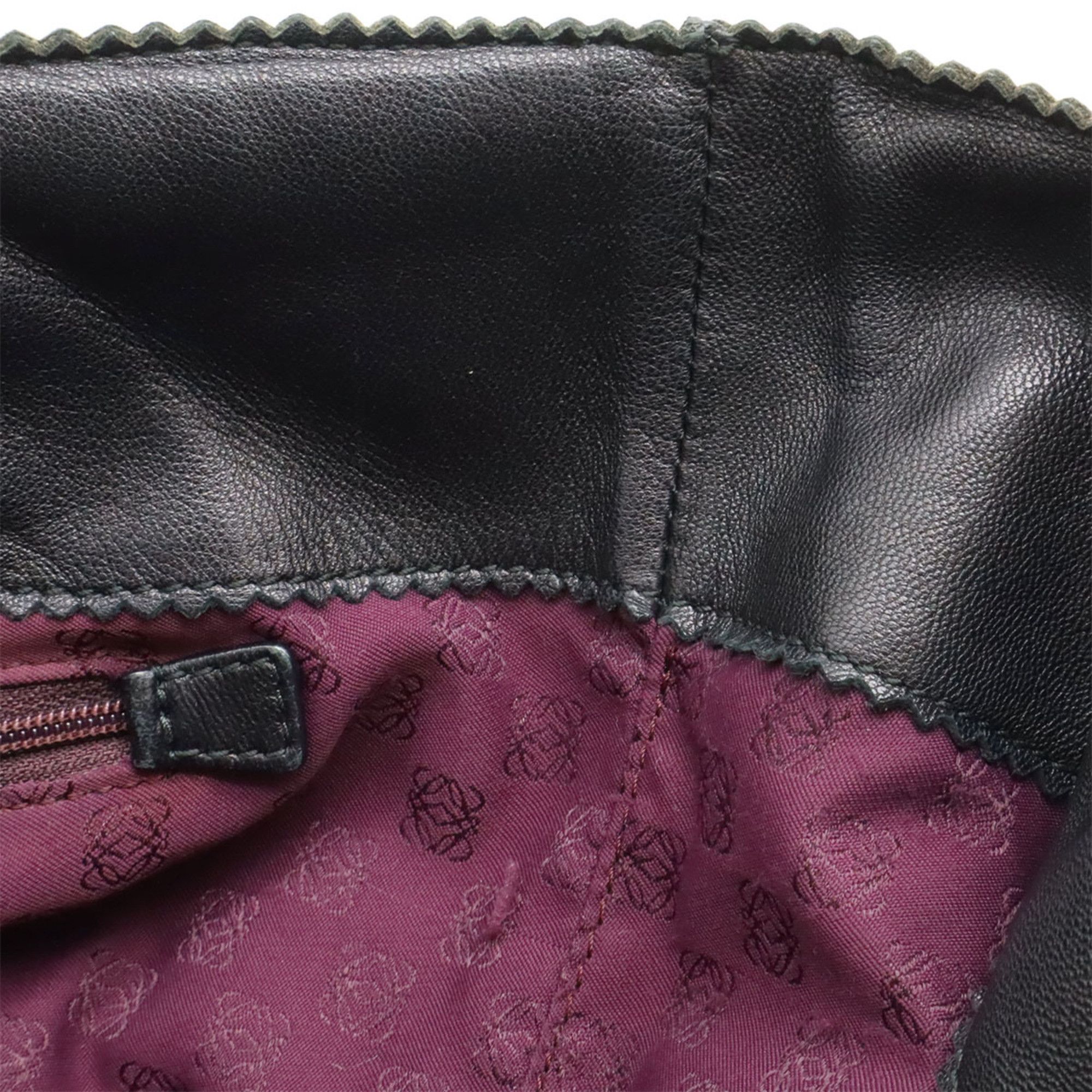 Loewe LOEWE Anagram Tassel Handbag Tote Bag, Nappa Leather, Black Size ONE SIZE - 7 Thumbnail