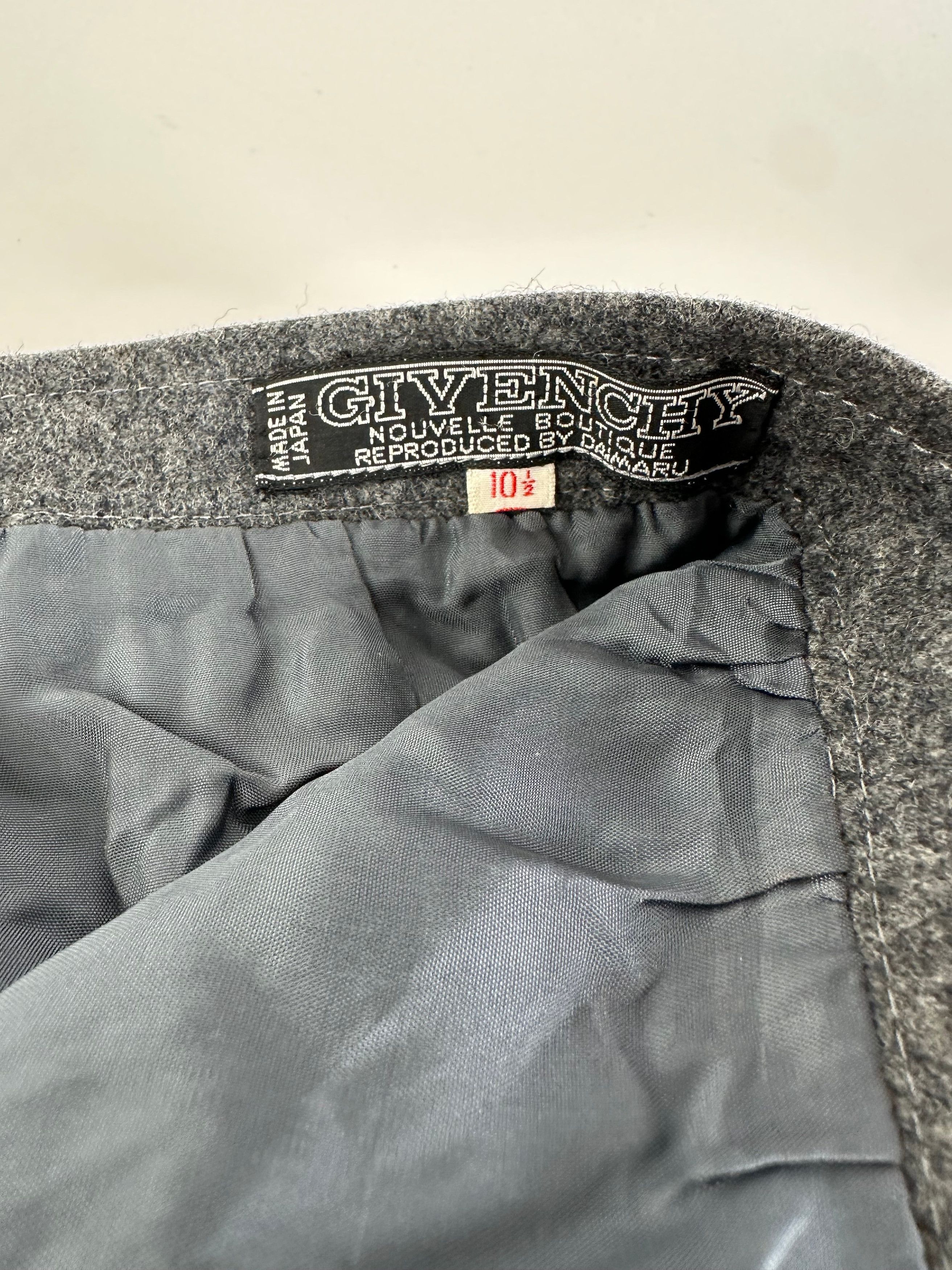 Givenchy Vintage Nouvelle Boutique Wool Skirt Charcoal Grey S Size 27" / US 4 / IT 40 - 12 Thumbnail