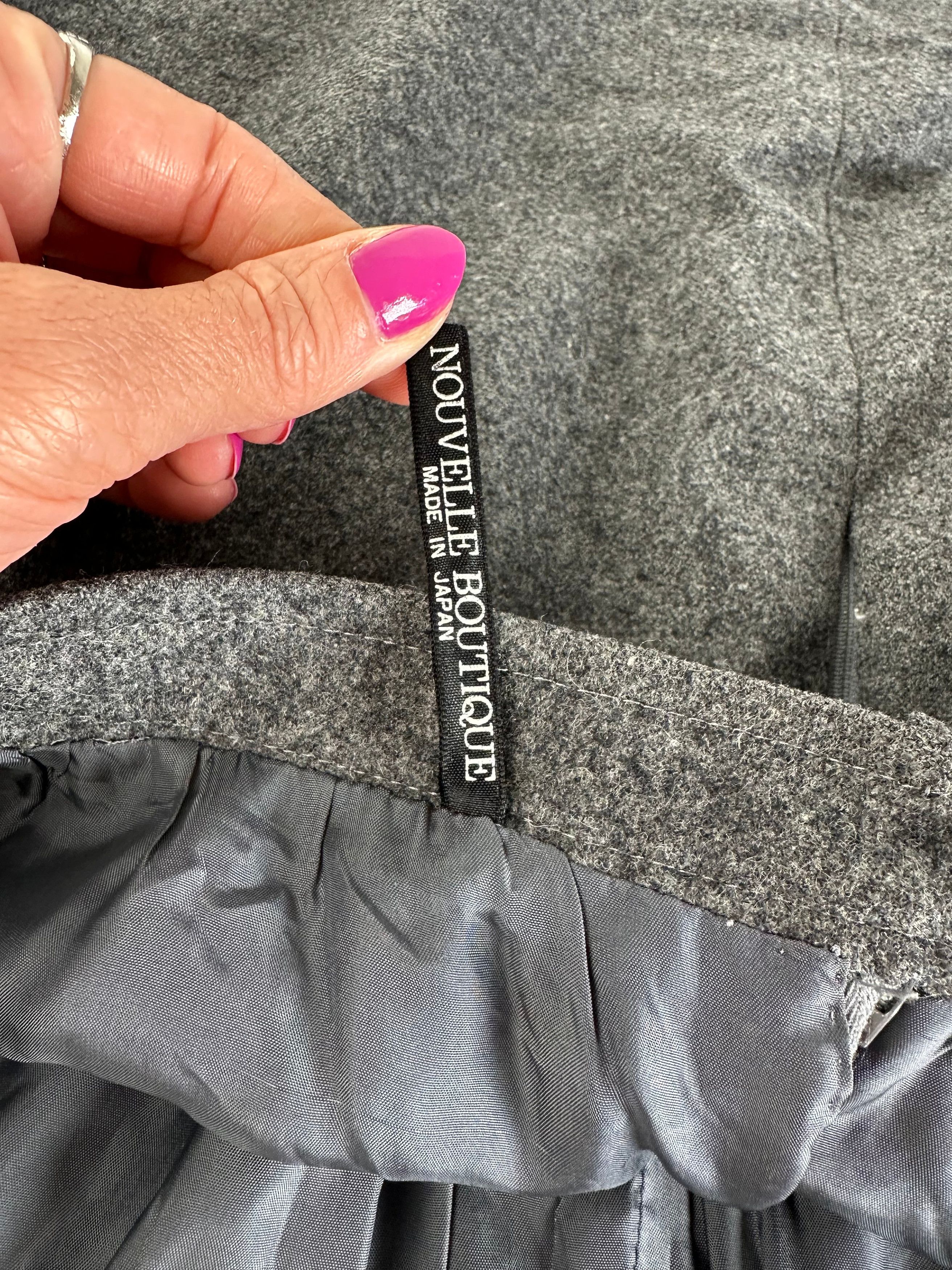 Givenchy Vintage Nouvelle Boutique Wool Skirt Charcoal Grey S Size 27" / US 4 / IT 40 - 10 Thumbnail