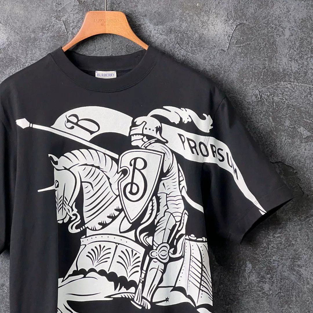 Burberry Burberry Cotton Printed Black T-Shirt m Men Size US M / EU 48-50 / 2 - 3 Thumbnail