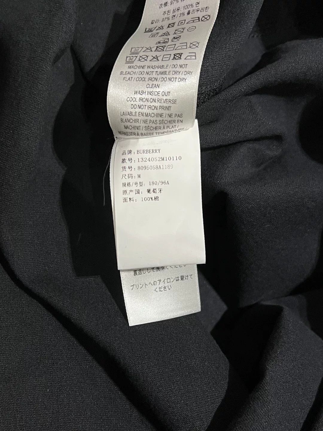 Burberry Burberry Cotton Printed Black T-Shirt m Men Size US M / EU 48-50 / 2 - 7 Thumbnail