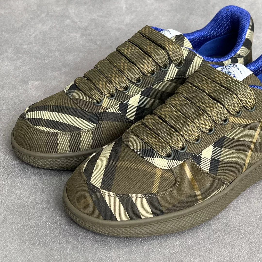 Burberry Burberry Casual Plaid Green Lowtop Sneakers 6 Men Size US 6 / EU 39 - 7 Thumbnail
