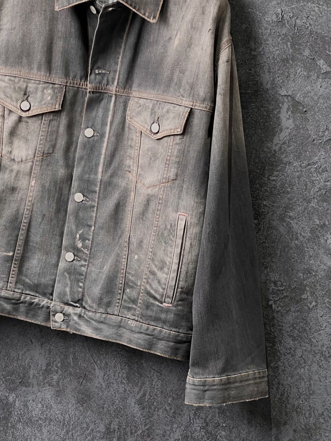 Acne Studios Acne Studios Denim Cotton Gray Light Jacket s Men Size US S / EU 44-46 / 1 - 6 Thumbnail
