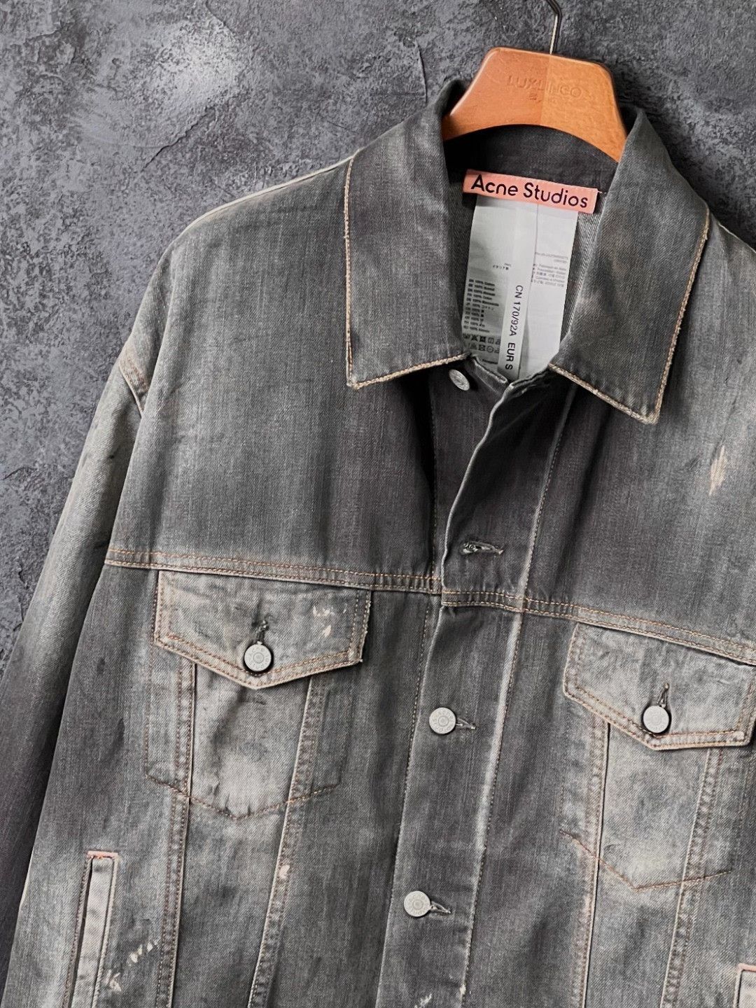 Acne Studios Acne Studios Denim Cotton Gray Light Jacket s Men Size US S / EU 44-46 / 1 - 4 Thumbnail