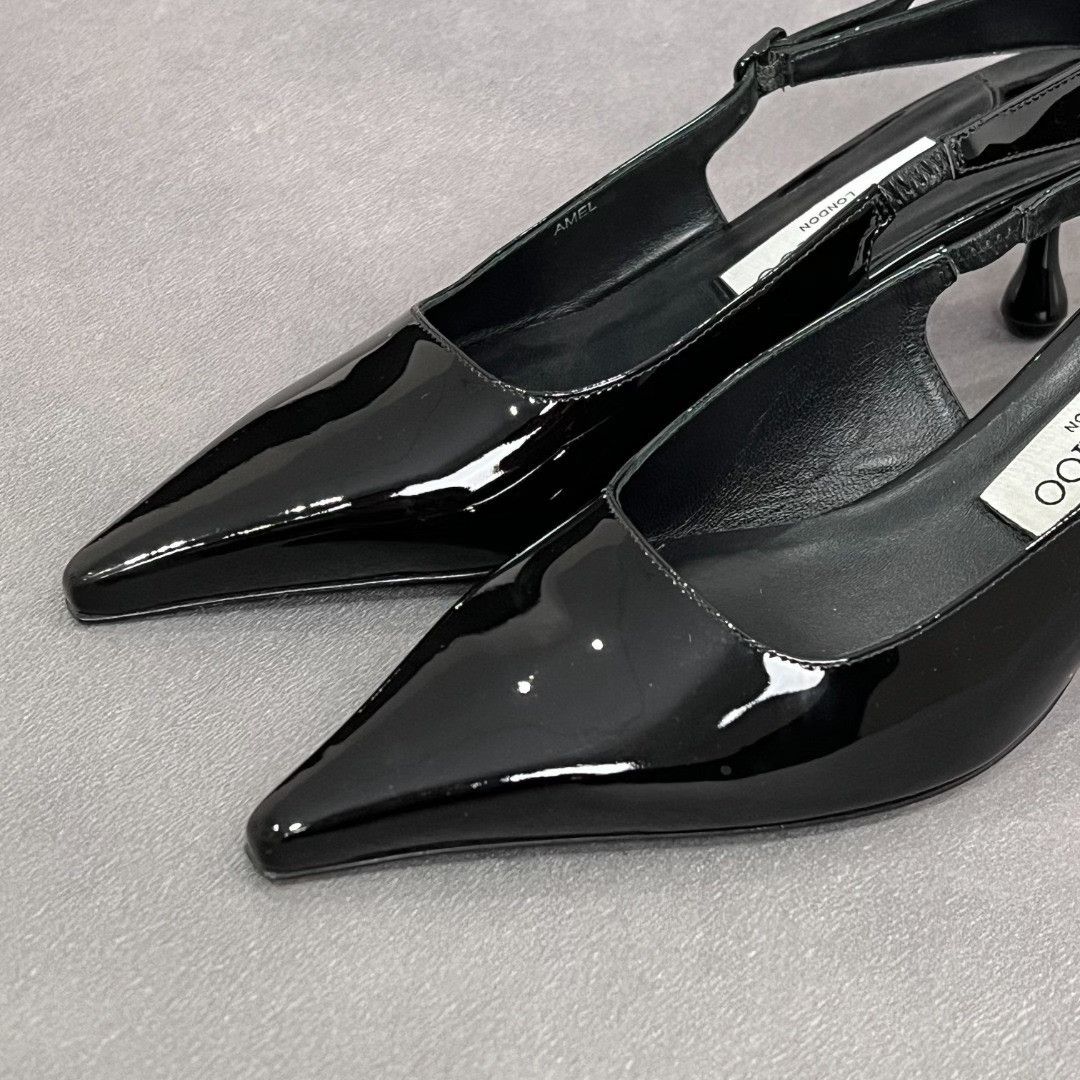 Jimmy Choo Jimmy Choo Leather Black Lowtop Sneakers us_5 Women Size US 5 / IT 35 - 3 Thumbnail