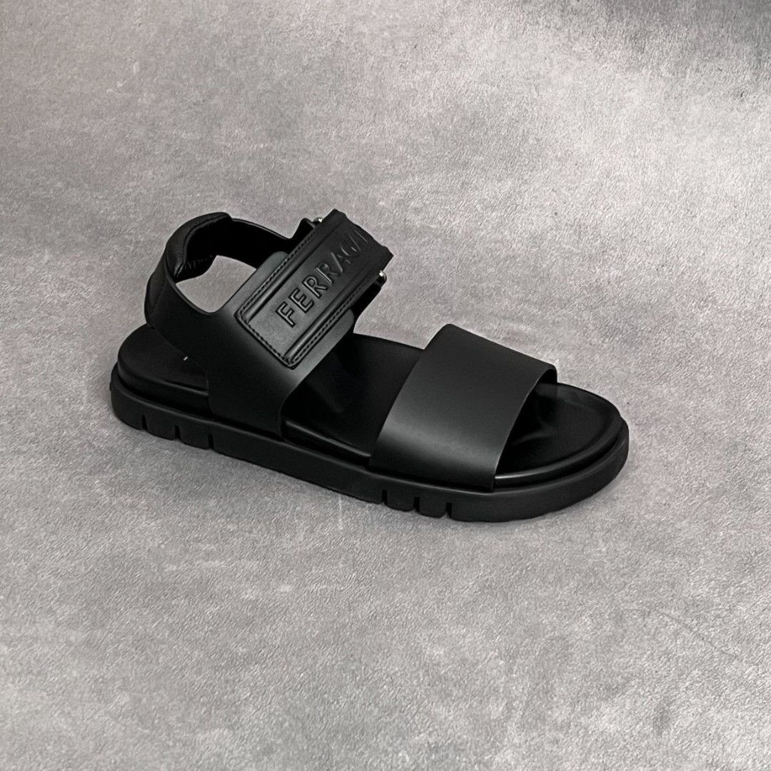 Salvatore Ferragamo Salvatore Ferragamo Leather Black Sandals 6 Men Size US 6 / EU 39 - 4 Thumbnail