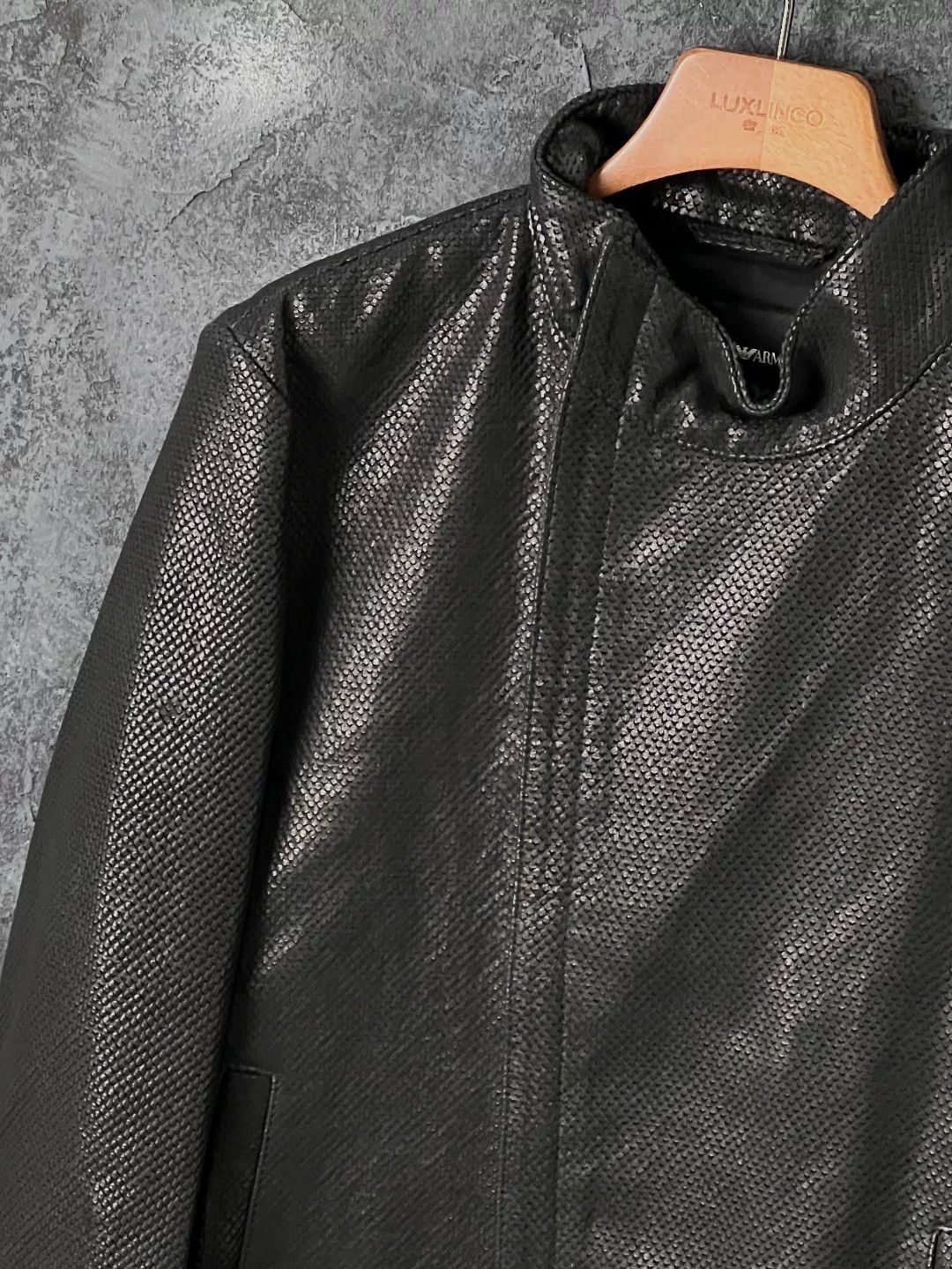 Armani Armani Leather Black Leather Jacket s Men Size US S / EU 44-46 / 1 - 4 Thumbnail