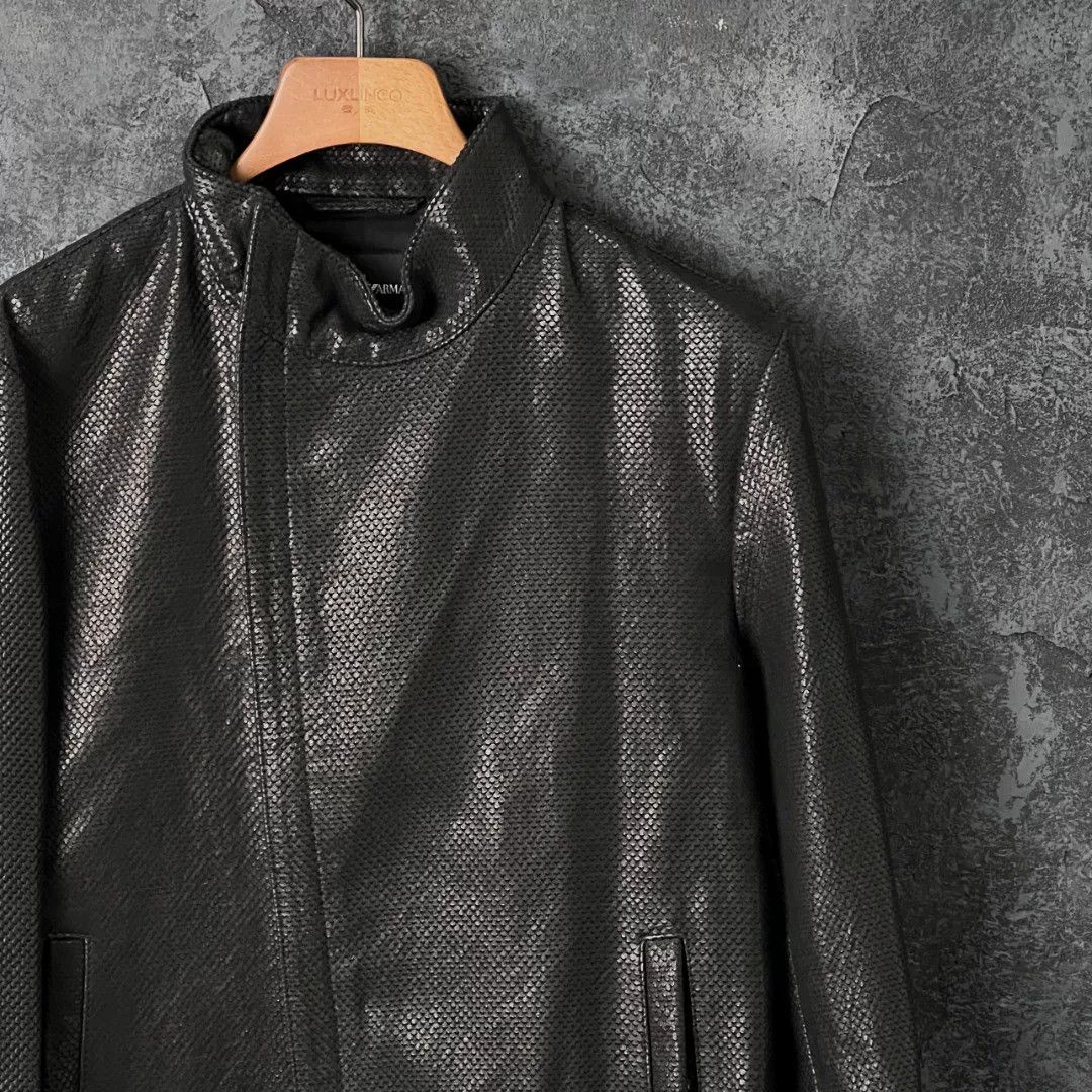 Armani Armani Leather Black Leather Jacket s Men Size US S / EU 44-46 / 1 - 3 Thumbnail