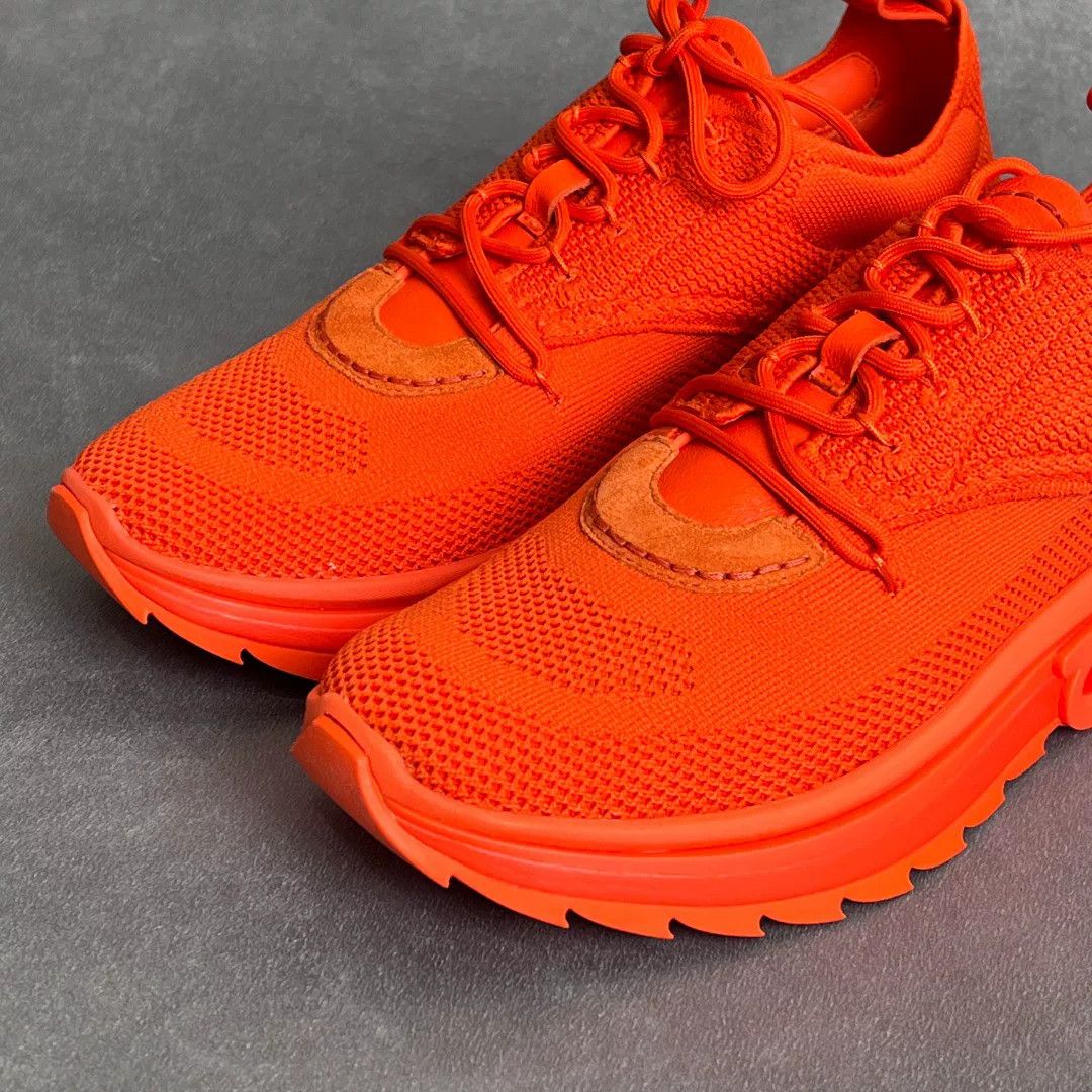 Salvatore Ferragamo Salvatore Ferragamo Leather Orange Lowtop Sneakers 9 Men Size US 9 / EU 42 - 6 Thumbnail