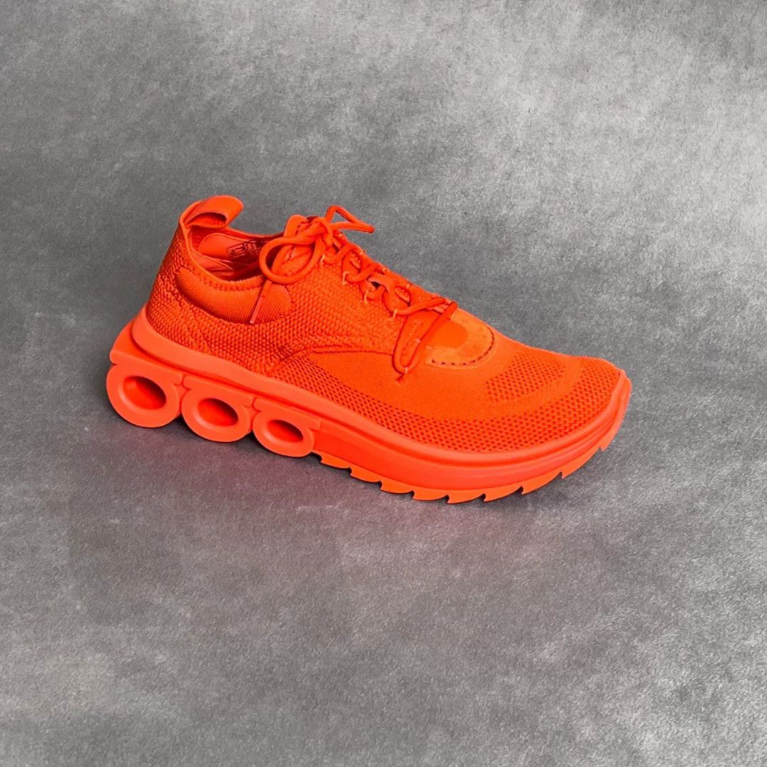 Salvatore Ferragamo Salvatore Ferragamo Leather Orange Lowtop Sneakers 9 Men Size US 9 / EU 42 - 2 Thumbnail