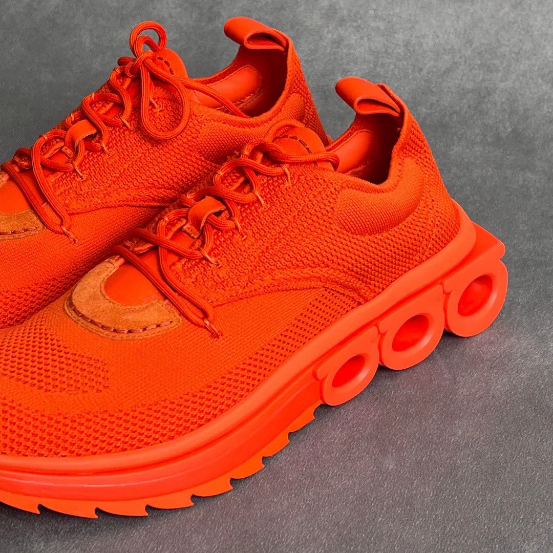 Salvatore Ferragamo Salvatore Ferragamo Leather Orange Lowtop Sneakers 9 Men Size US 9 / EU 42 - 5 Thumbnail