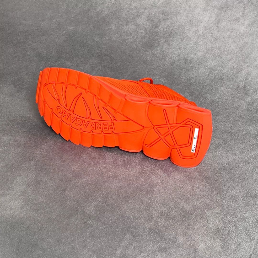 Salvatore Ferragamo Salvatore Ferragamo Leather Orange Lowtop Sneakers 9 Men Size US 9 / EU 42 - 4 Thumbnail