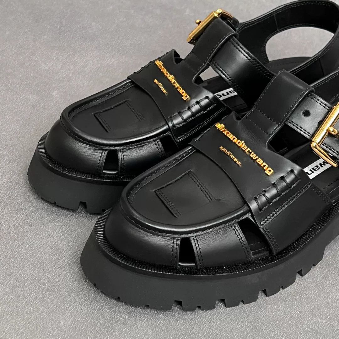 Alexander Wang Alexander Wang Leather Black Sandals us_9 Women Size US 9 / IT 39 - 2 Thumbnail