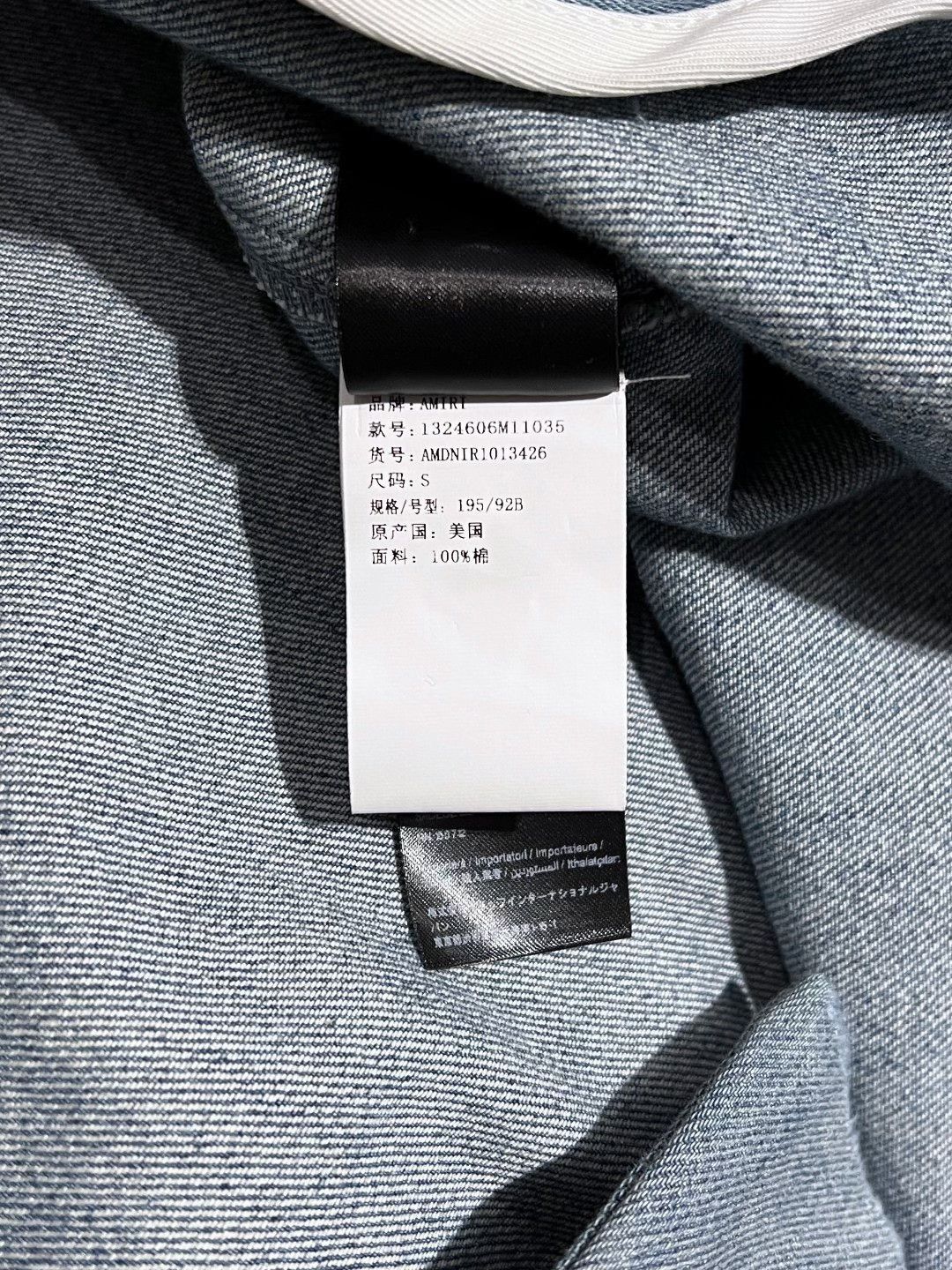 Amiri Amiri Cotton Blue Shirt s Men Size US S / EU 44-46 / 1 - 7 Thumbnail