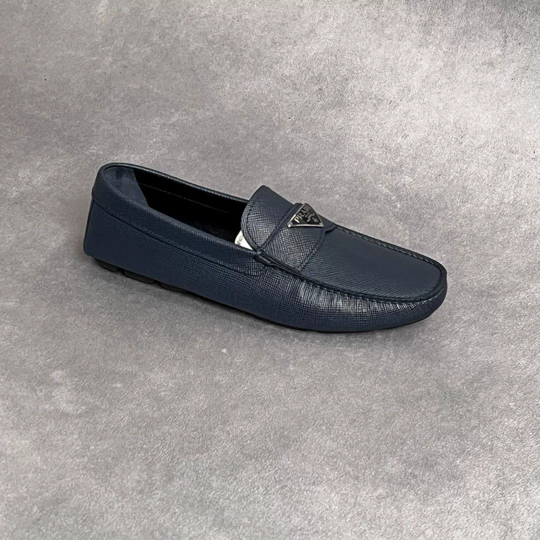 Prada Prada Leather Blue Lowtop Sneakers 9 Men Size US 9 / EU 42 - 6 Thumbnail