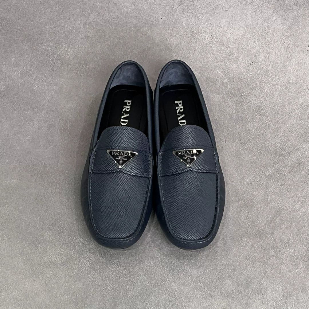Prada Prada Leather Blue Lowtop Sneakers 9 Men Size US 9 / EU 42 - 4 Thumbnail