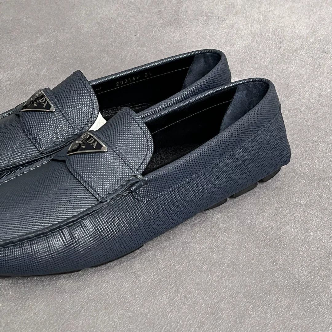 Prada Prada Leather Blue Lowtop Sneakers 9 Men Size US 9 / EU 42 - 2 Thumbnail