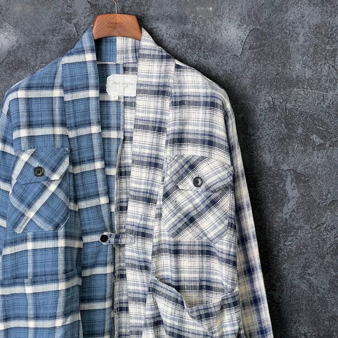 Greg Lauren Greg Lauren Cotton Plaid Blue Light Jacket m Men Size US M / EU 48-50 / 2 - 3 Thumbnail