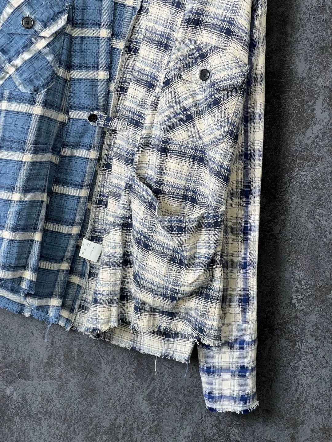 Greg Lauren Greg Lauren Cotton Plaid Blue Light Jacket m Men Size US M / EU 48-50 / 2 - 6 Thumbnail