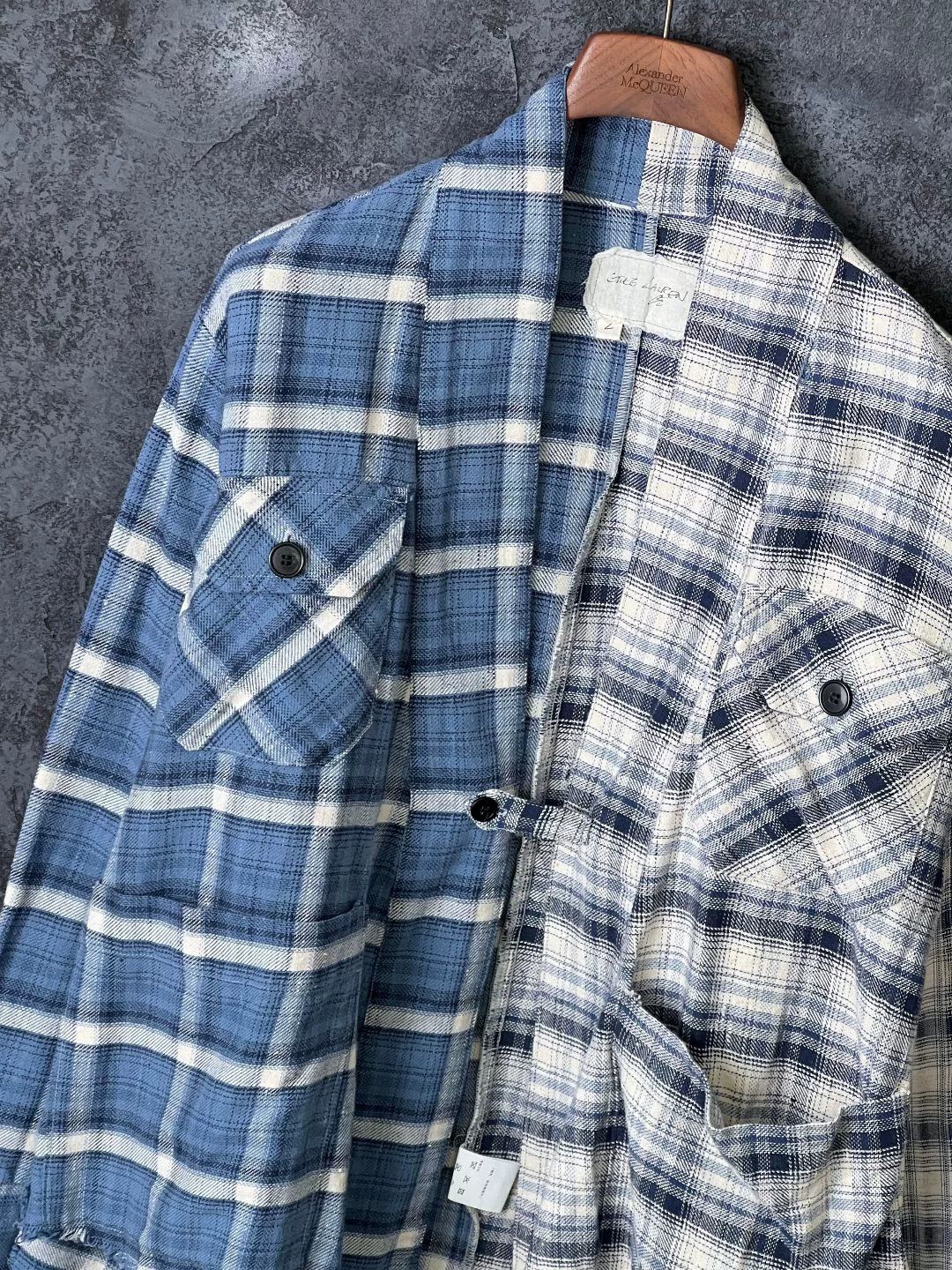 Greg Lauren Greg Lauren Cotton Plaid Blue Light Jacket m Men Size US M / EU 48-50 / 2 - 5 Thumbnail