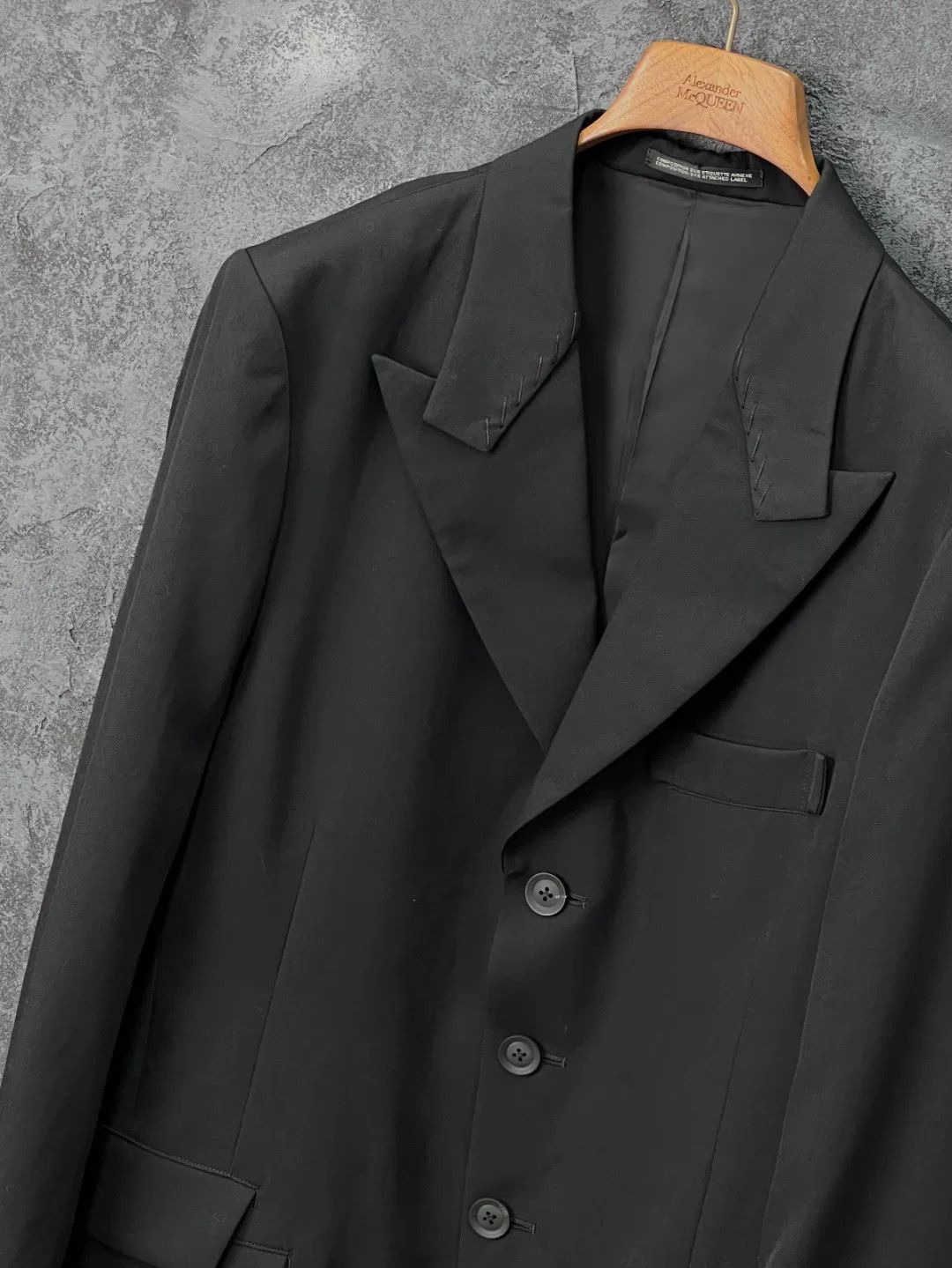 Yohji Yamamoto Yohji Yamamoto Wool Black Suit 2and3 Men Size 40R - 5 Thumbnail