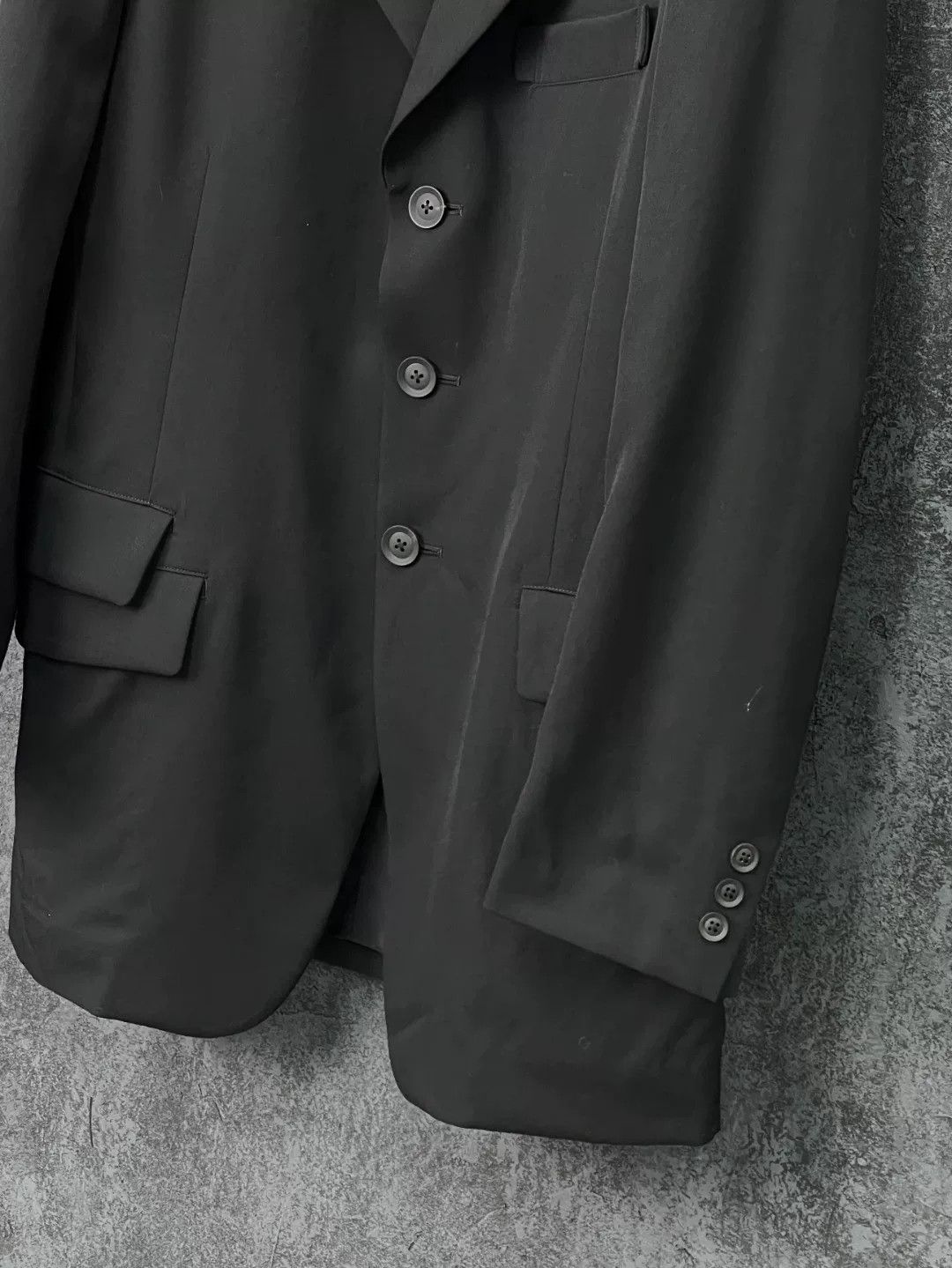 Yohji Yamamoto Yohji Yamamoto Wool Black Suit 2and3 Men Size 40R - 4 Thumbnail