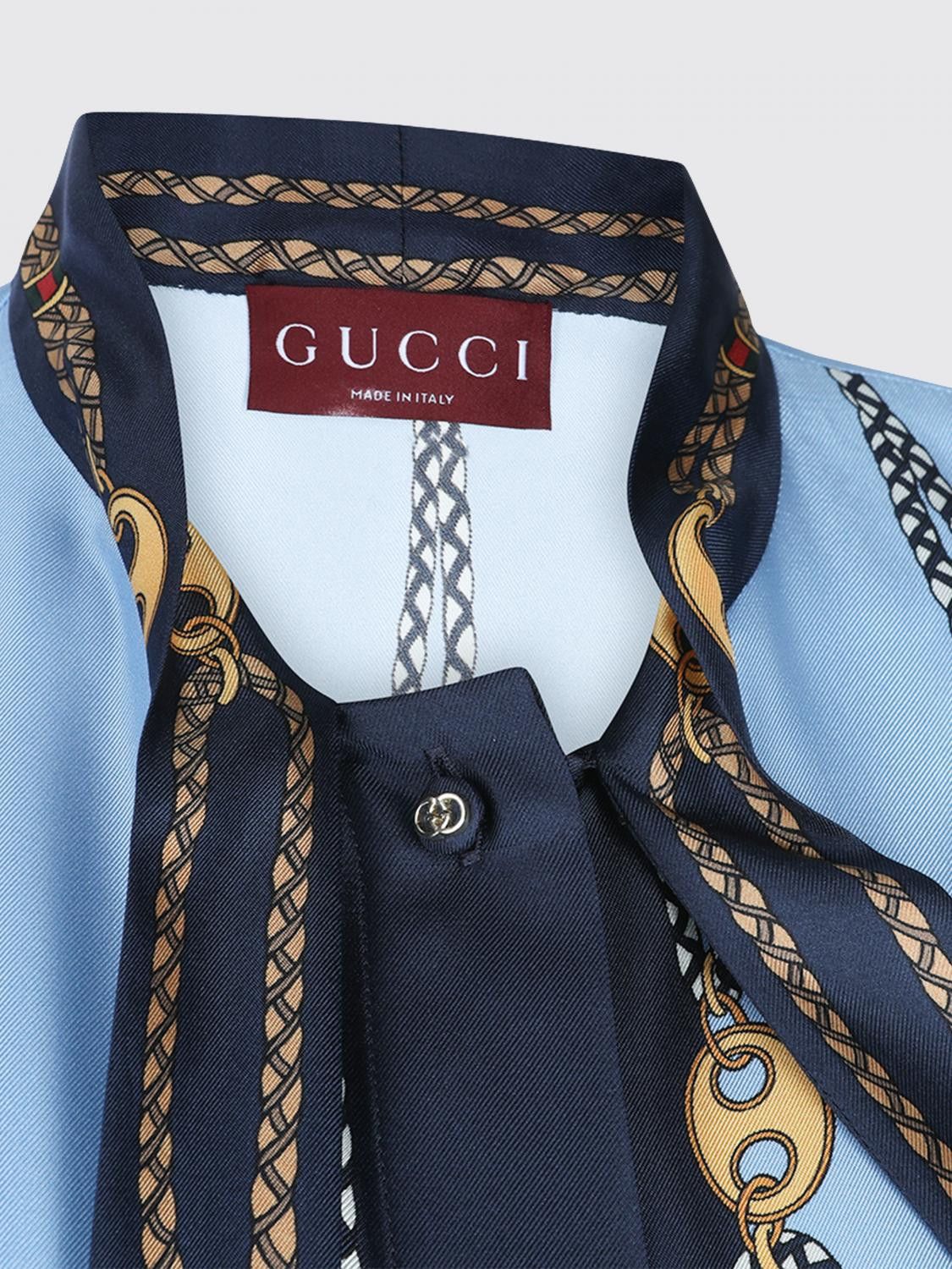 Gucci Gucci Shirt Woman Gnawed Blue Size M / US 6-8 / IT 42-44 - 4 Thumbnail
