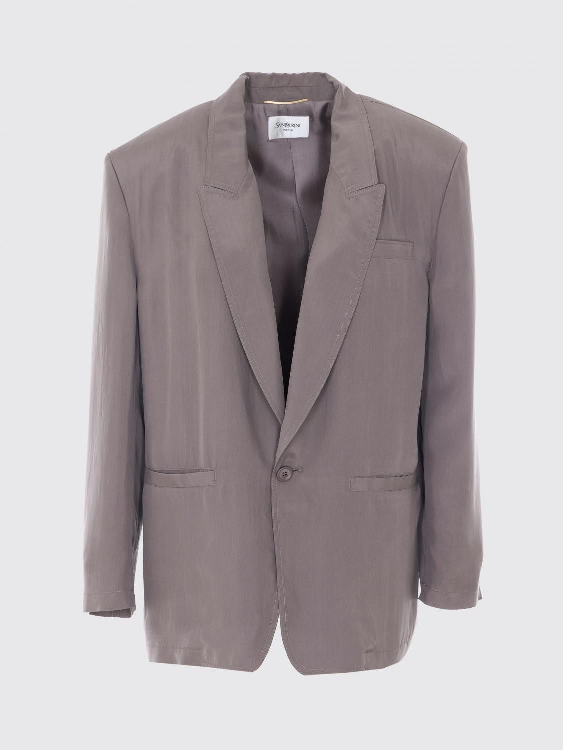Saint Laurent Paris Saint Laurent Jacket Woman Grey Size XS / US 0-2 / IT 36-38 - 2 Thumbnail