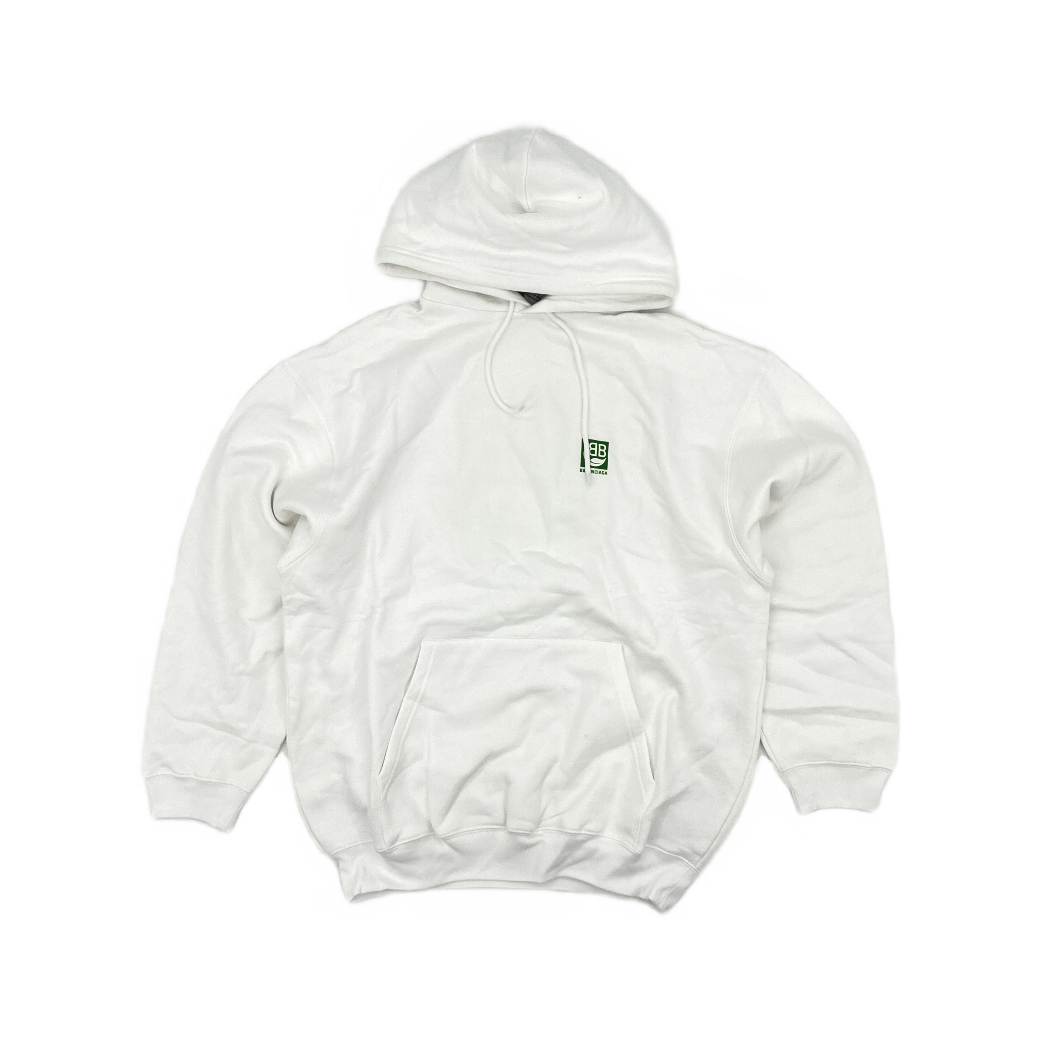 Balenciaga Balenciaga BB Logo Hoodie White Size S Size US S / EU 44-46 / 1 - 2 Thumbnail