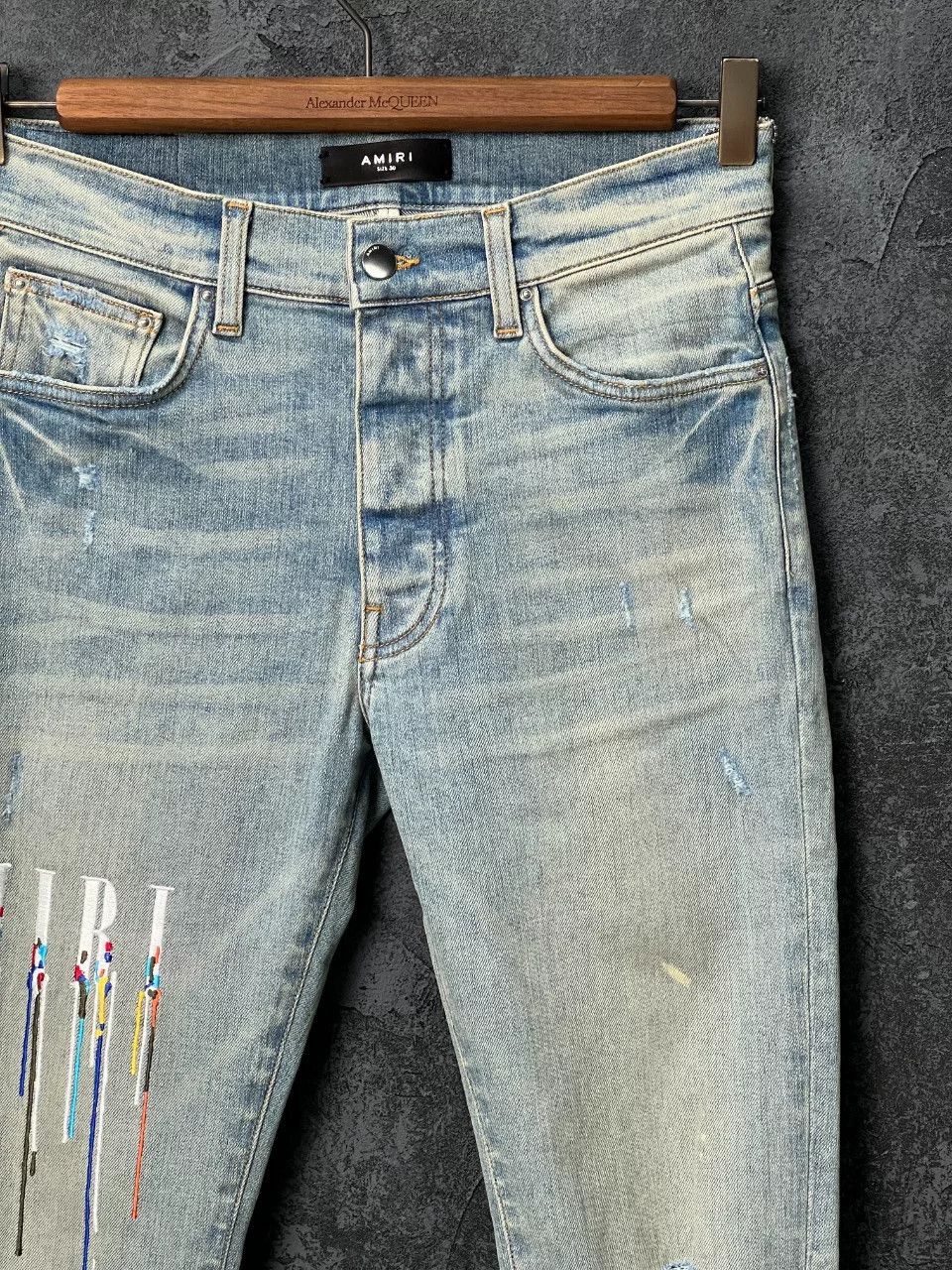Amiri Amiri Denim Embroidered Casual Pants 32 Men Size US 32 / EU 48 - 3 Thumbnail