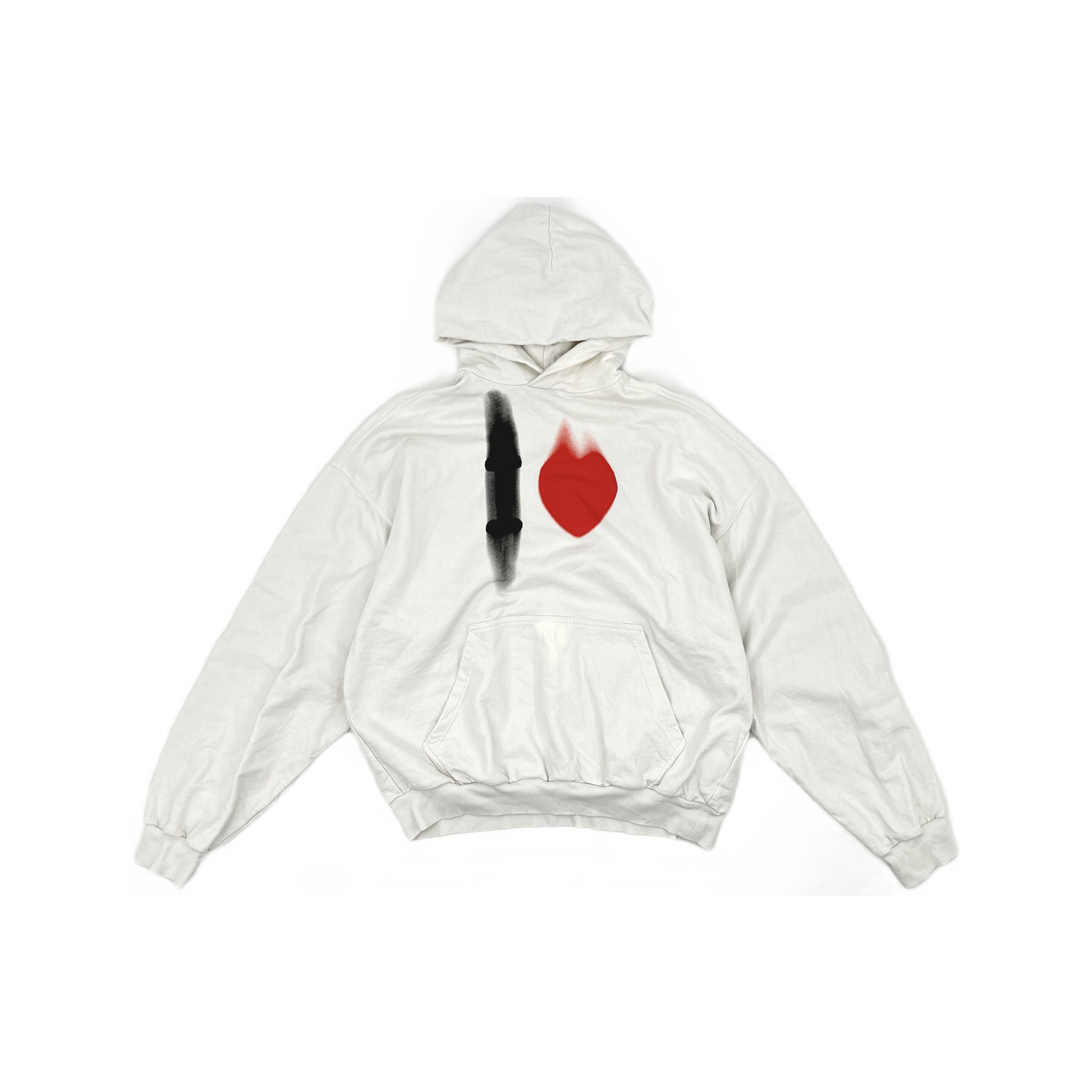 Balenciaga Balenciaga I Love Heart Spray Hoodie XS Size US XS / EU 42 / 0 - 2 Thumbnail