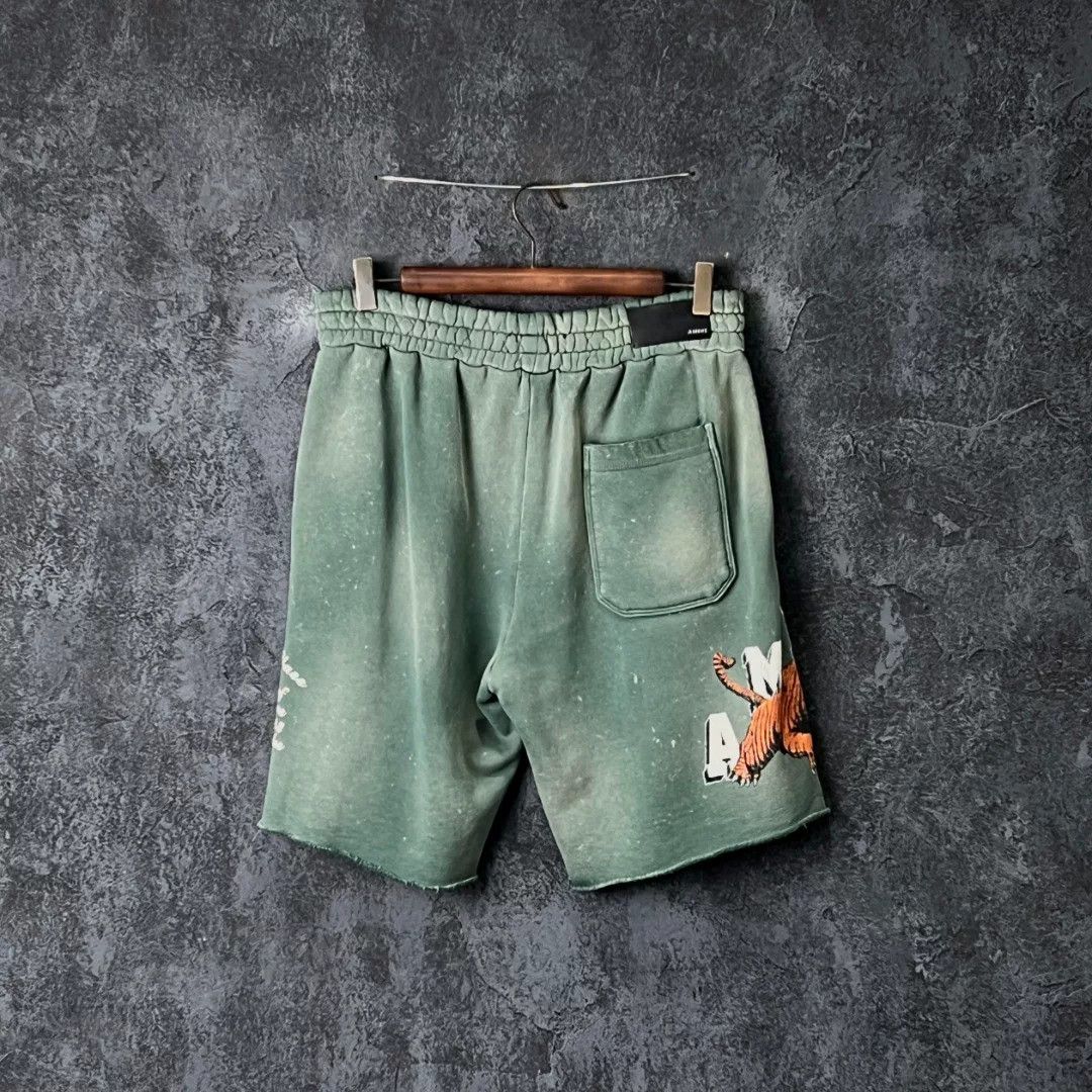 Amiri Amiri Cotton Green Shorts 32 Men Size US 32 / EU 48 - 2 Thumbnail